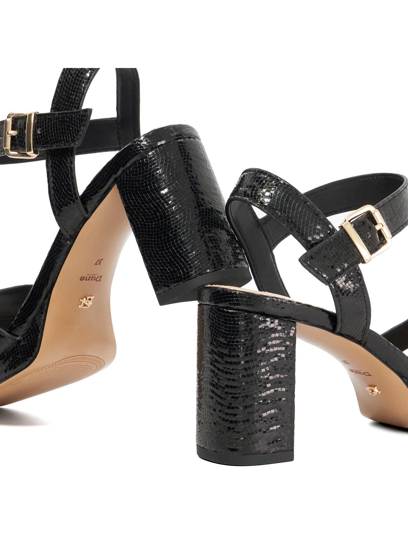 Image 5 of 6 of Dune London Manifesting&nbsp;Block Heel Sandals - Black