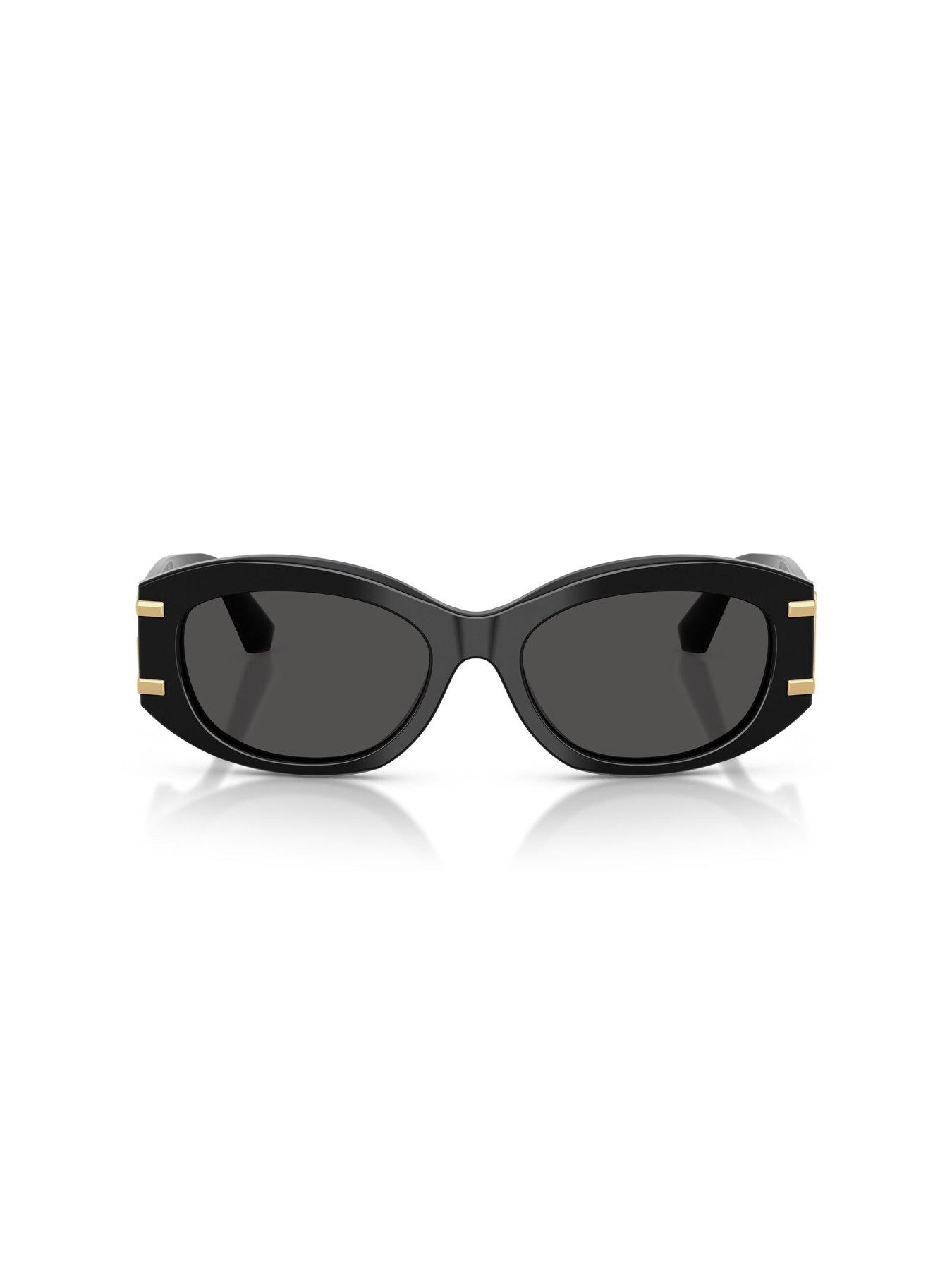  image of dolce-gabbana-oval-sunglasses-black
