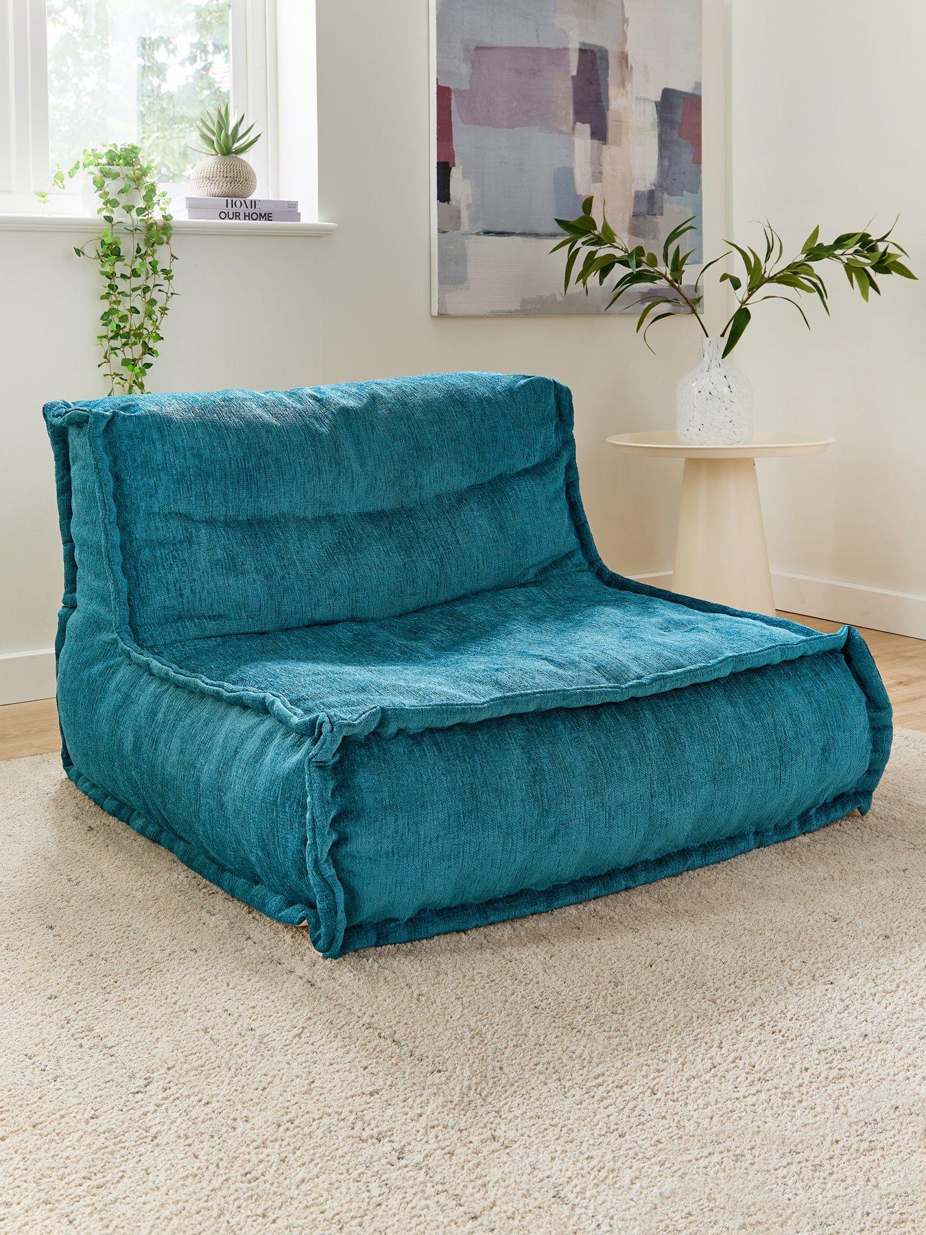 Image 1 of 6 of KAIKOO Hand Quilted Lounger Chair-teal