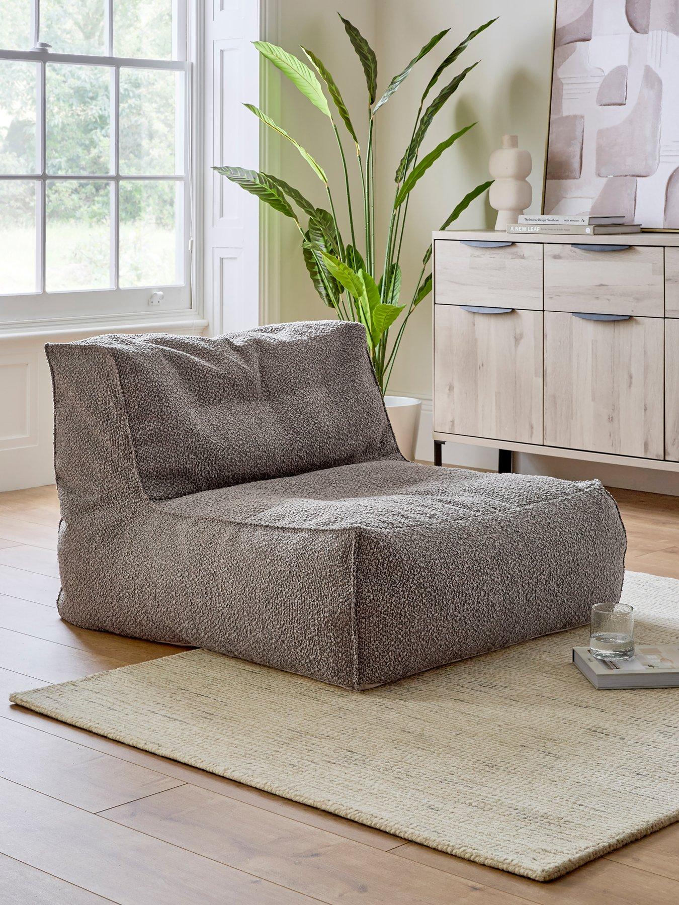 KAIKOO Boucle Lounger Chair- Grey