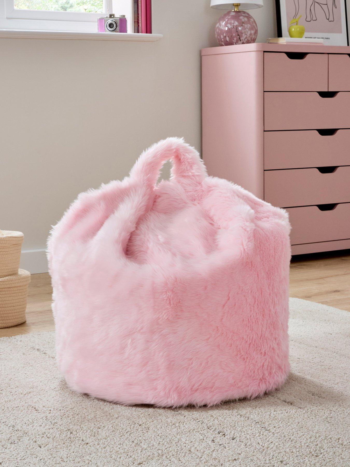 undefined Kids Fluffy Beanbag- Pink