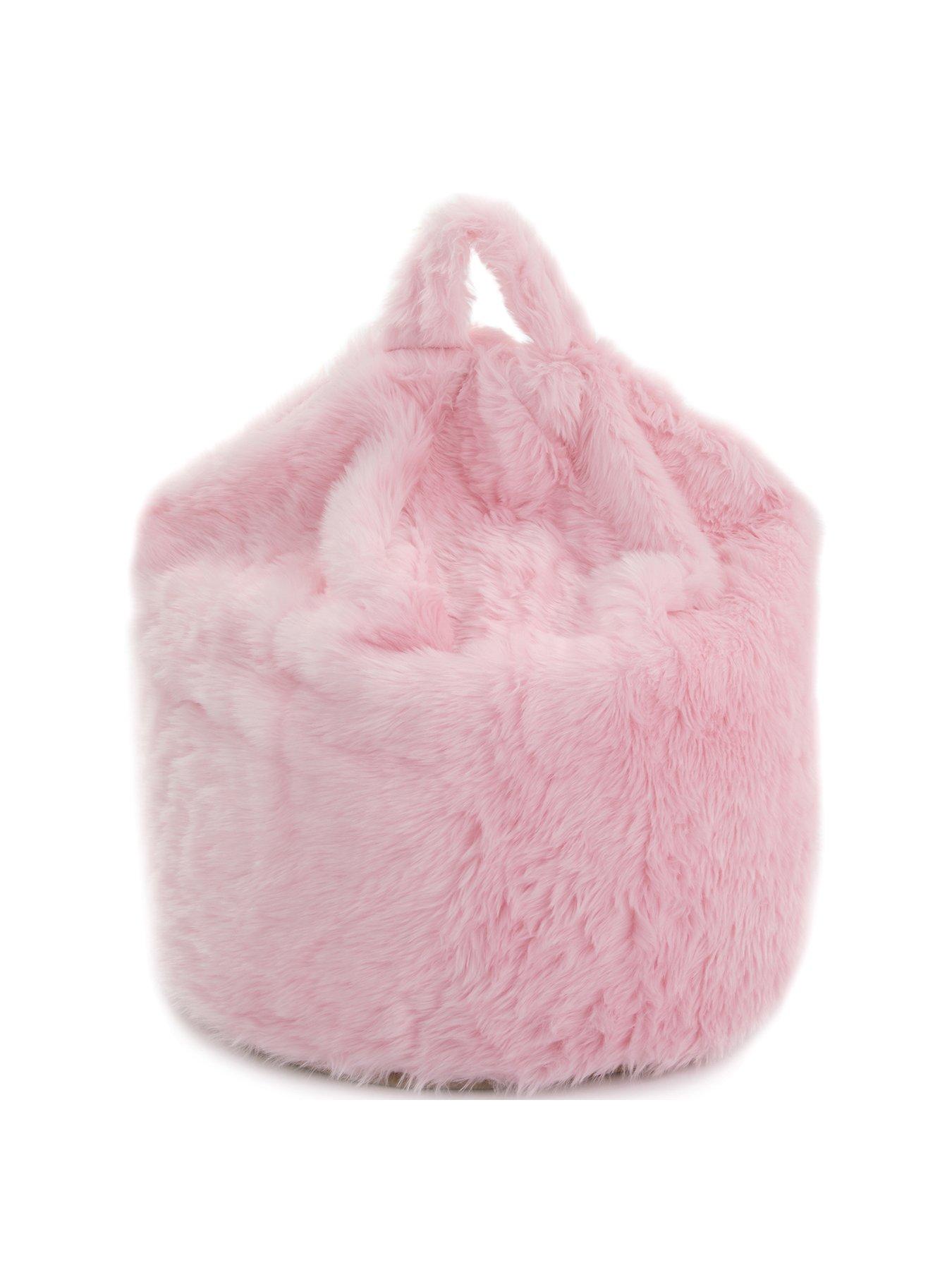 Image 2 of 6 of KAIKOO Kids Fluffy Beanbag- Pink
