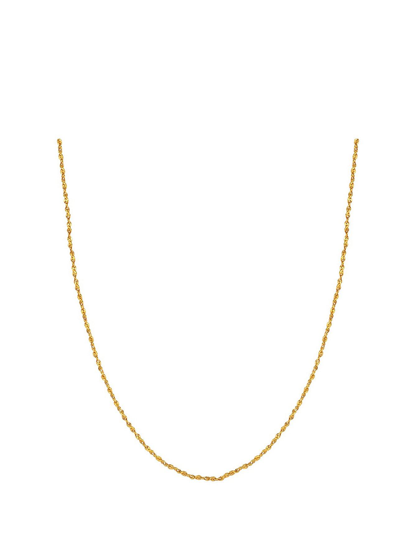 the-love-collection-gold-plated-sterling-silver-twisted-serpentine-necklace-chain