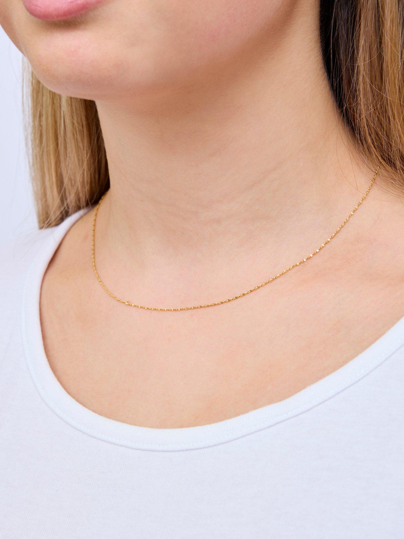 Image 2 of 3 of The Love Collection Gold Plated Sterling Silver Twisted Serpentine Necklace Chain