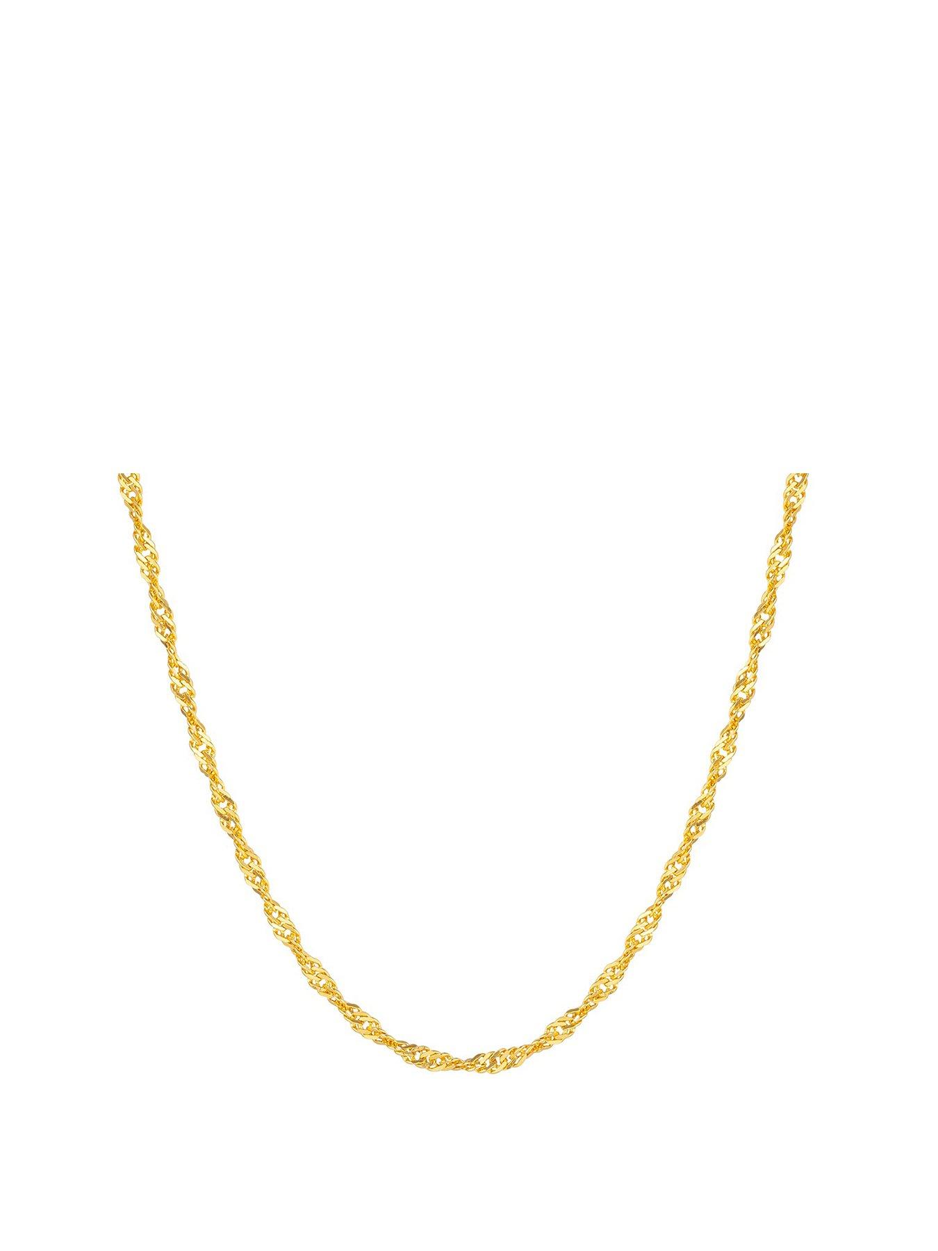 undefined Gold Plated Sterling silver Singapore chain