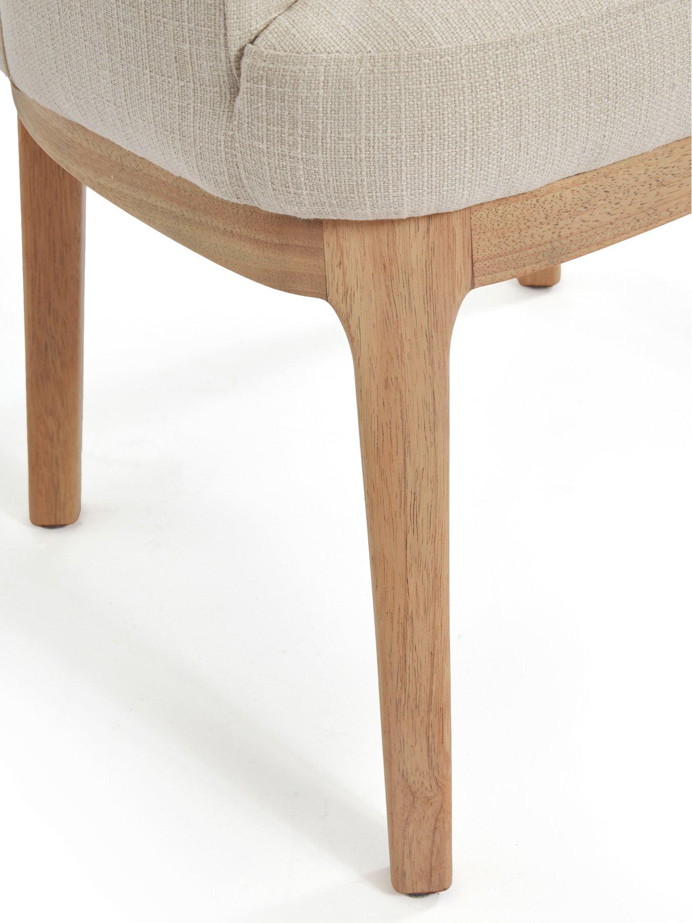 Image 7 of 7 of Michelle Keegan Home Lindley Pair Of Dining Chairs&nbsp;- Natural/Oak -&nbsp;FSC&reg; Certified