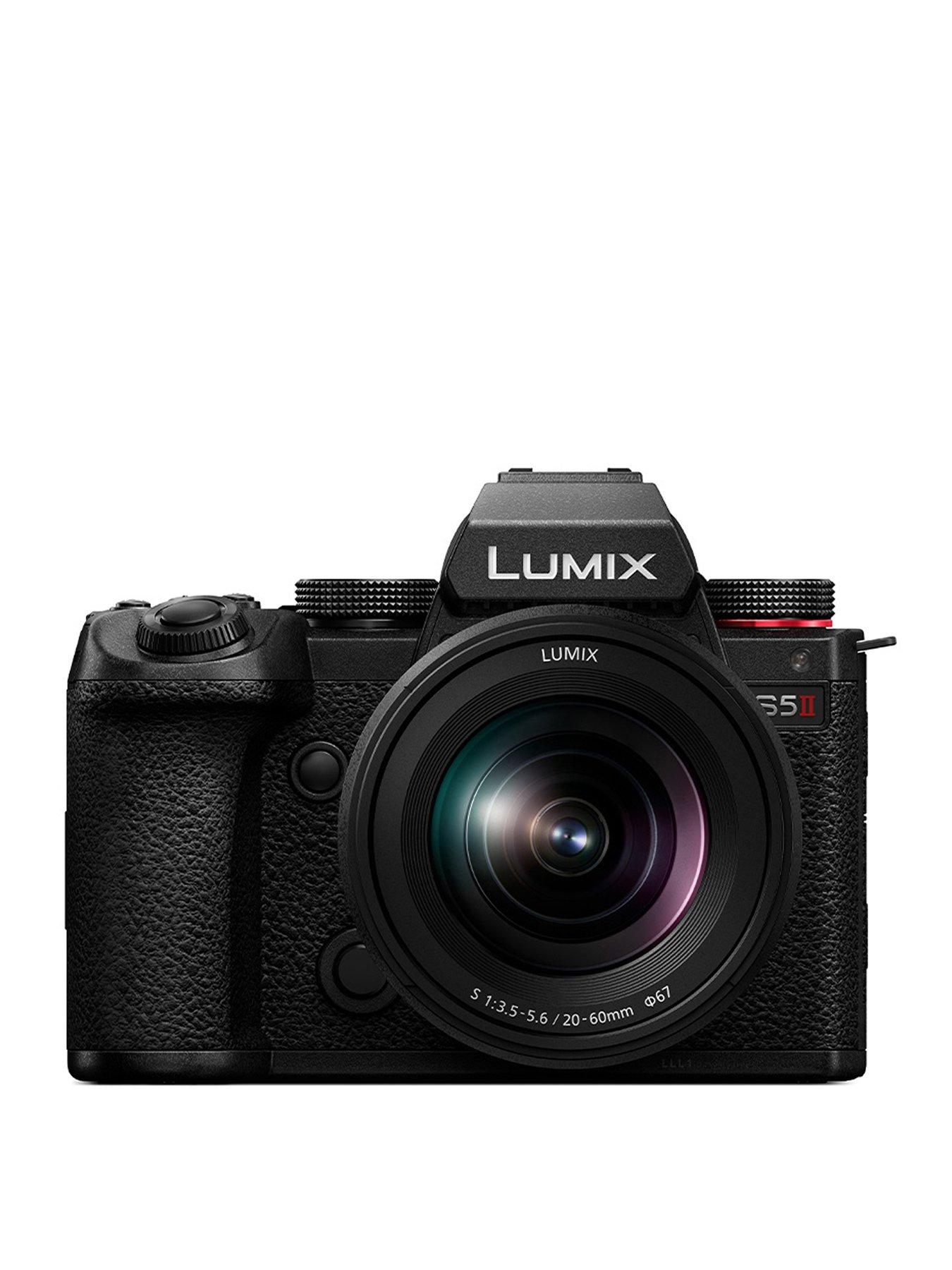 Panasonic DC-S5M2 CSC Mirrorless Camera Black 4K 25MP 3.0LCD - Camera + Twin Lens