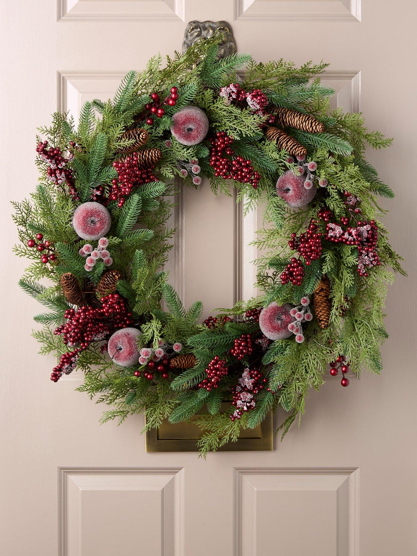 Image 1 of 4 of Very Home 90 cm Apple and Berry Christmas Wreath