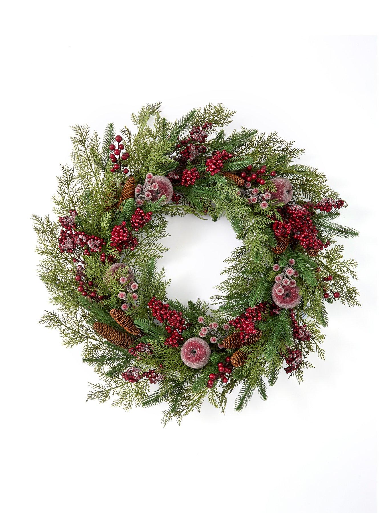 Image 2 of 4 of Very Home 90 cm Apple and Berry Christmas Wreath