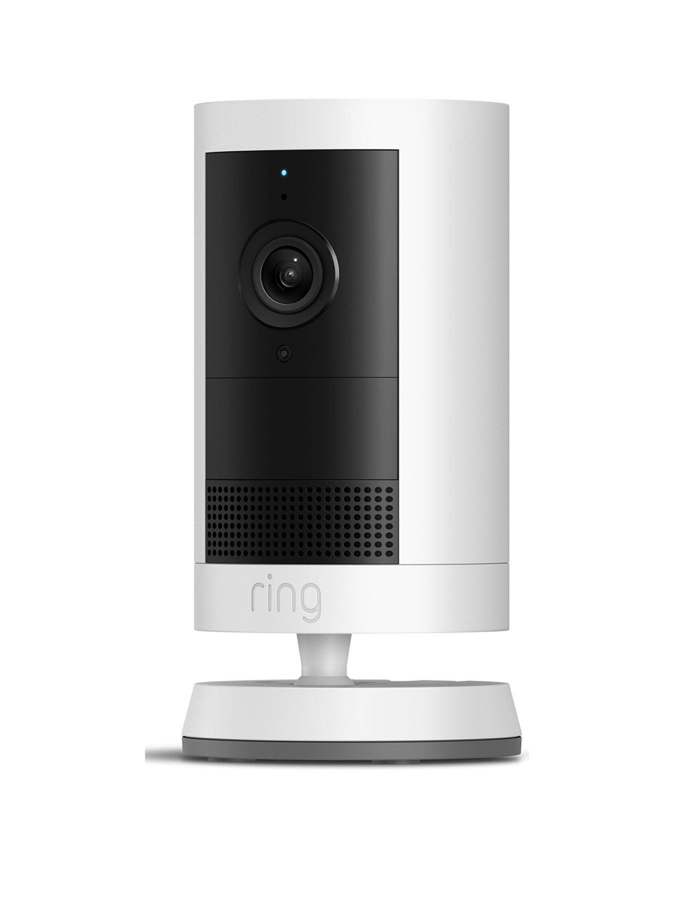 RING Outdoor Cam Plus Battery with 2k Video Smart Camera - White