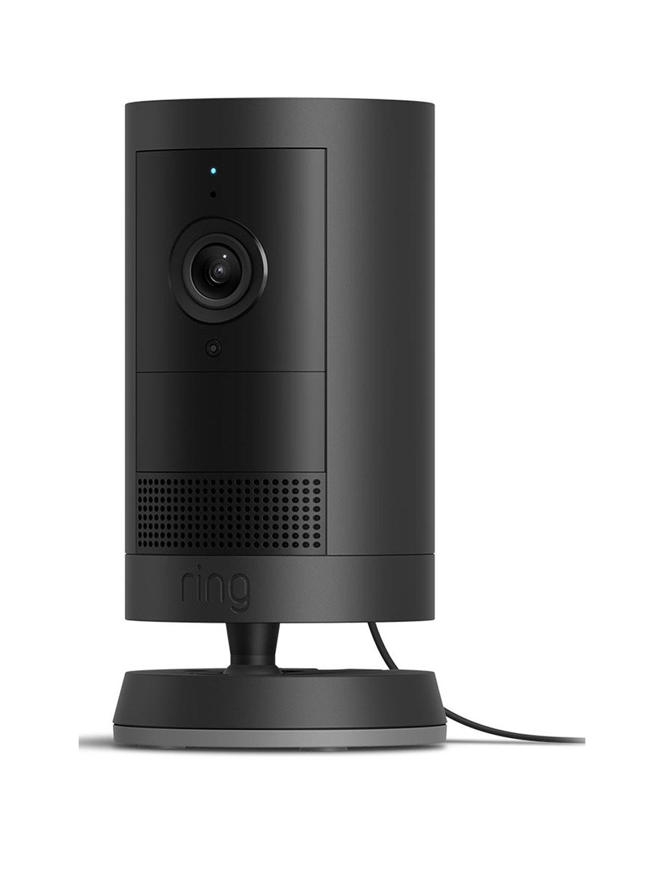RING Outdoor Camera Plus Plug-in with 2k Video Smart Camera - Black