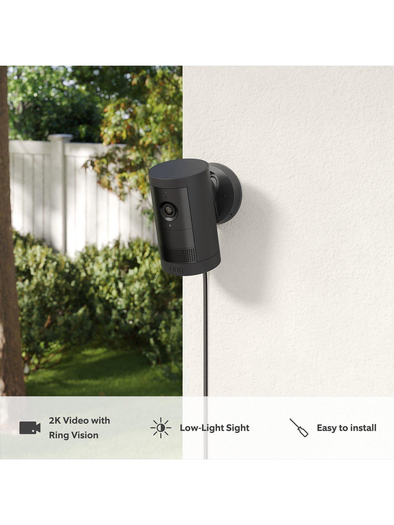 Image 3 of 7 of RING Outdoor Camera Plus Plug-in with 2k Video Smart Camera - Black