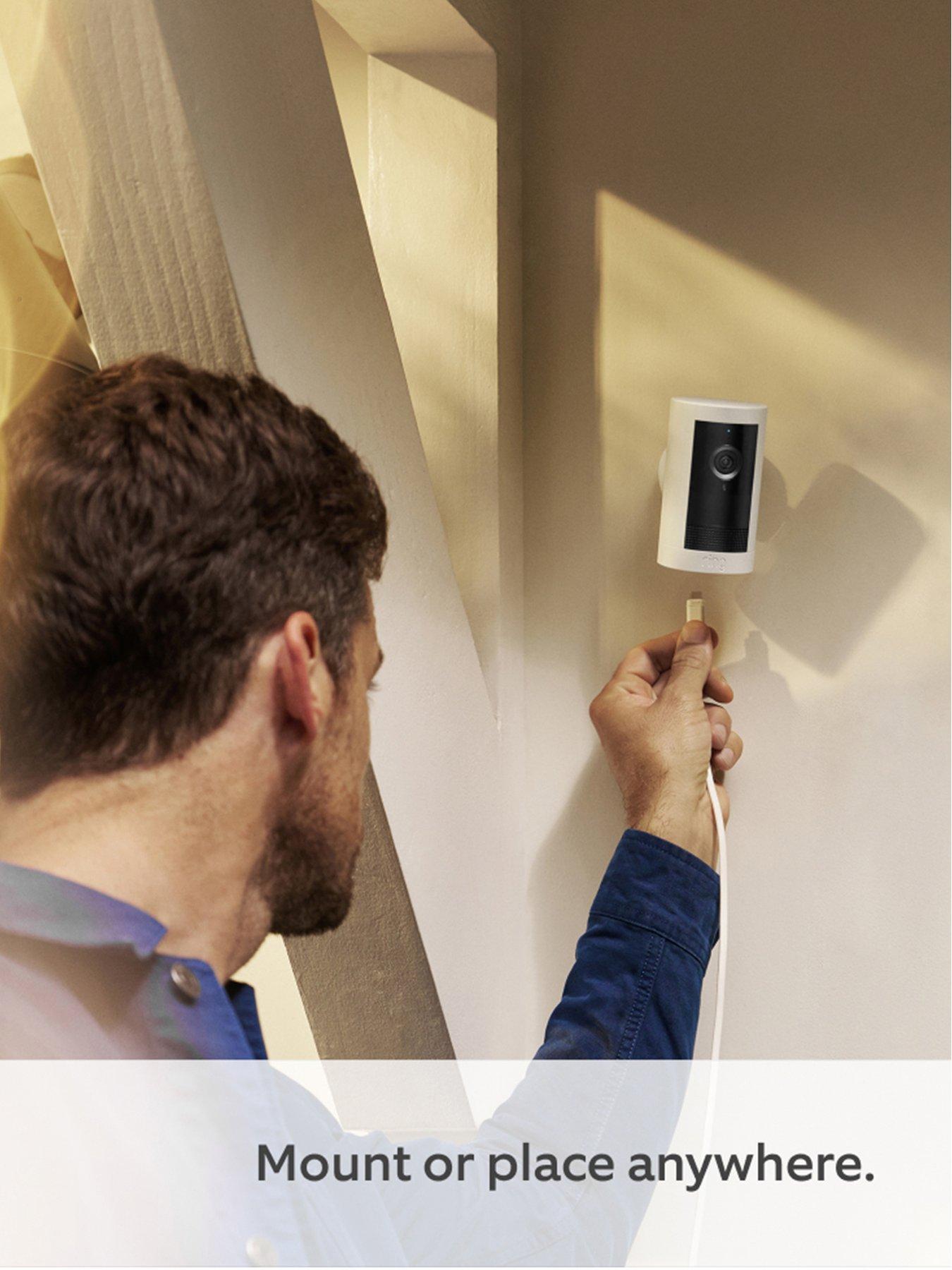 Image 6 of 7 of RING Outdoor Camera Plus Plug-in with 2k Video Smart Camera - White