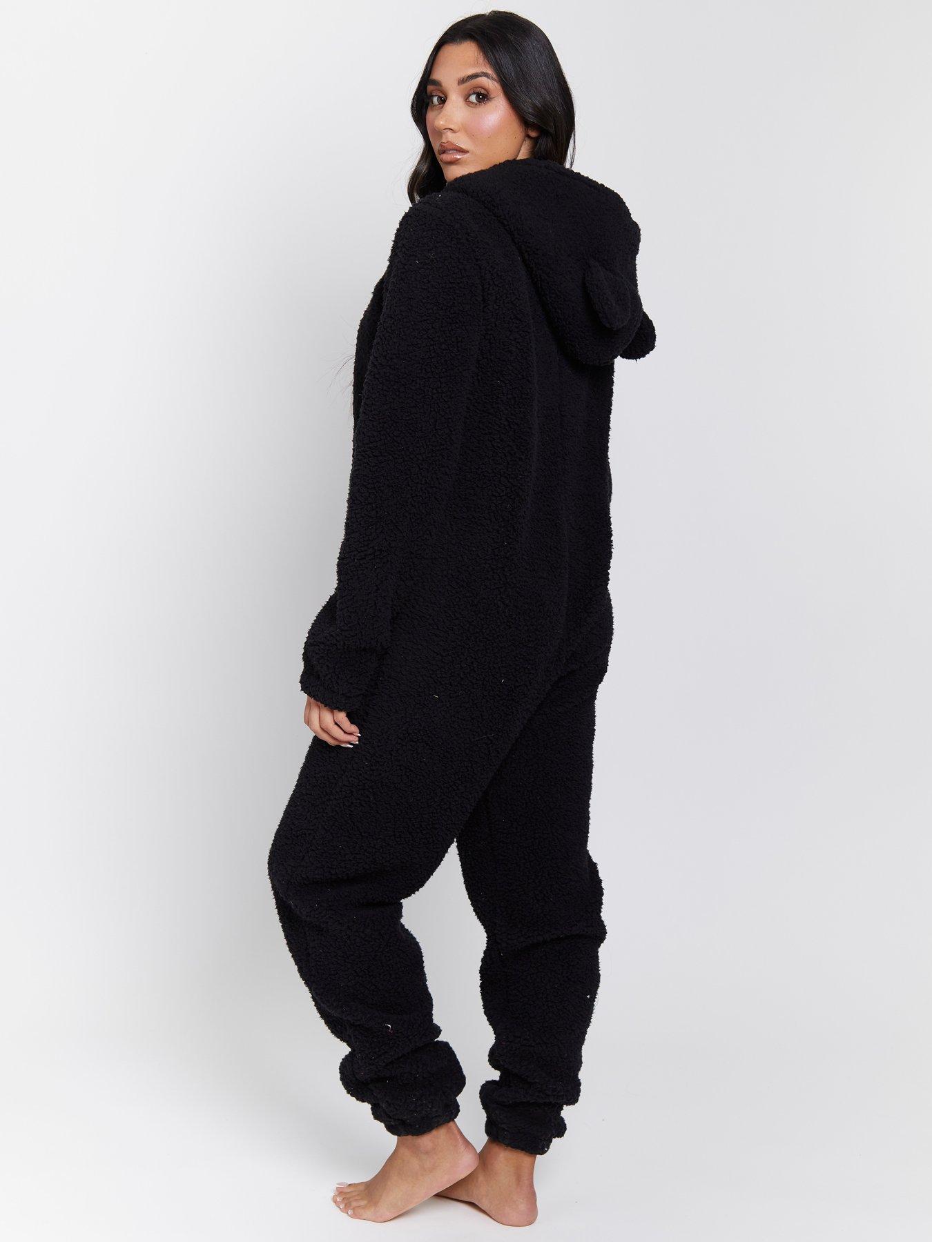 Image 2 of 3 of Loungeable Sherpa Xl Ears All In One - Black