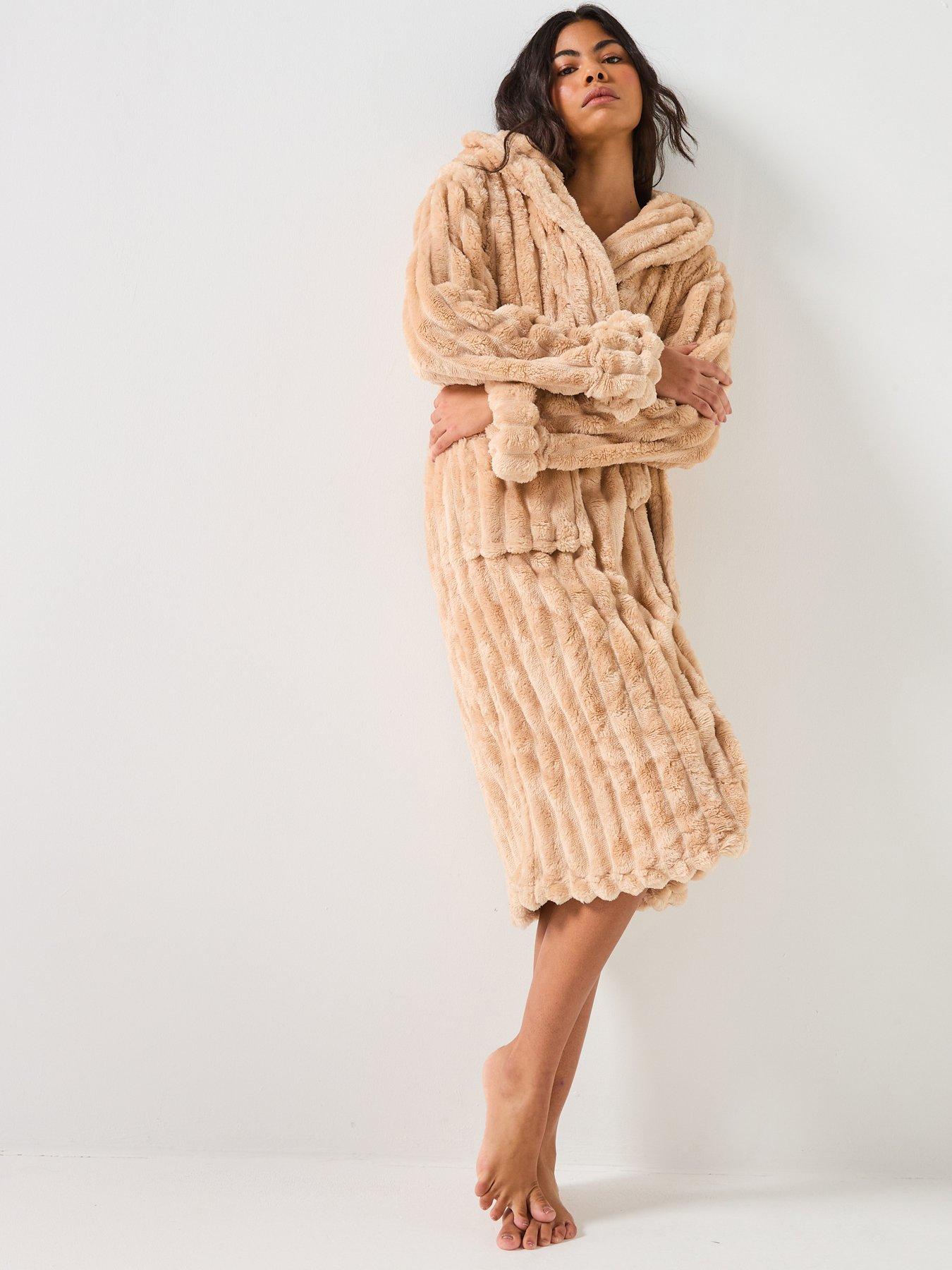 dressing gown beige Oat Plush Dressing Gown – Jim Jam The Label main image 0
