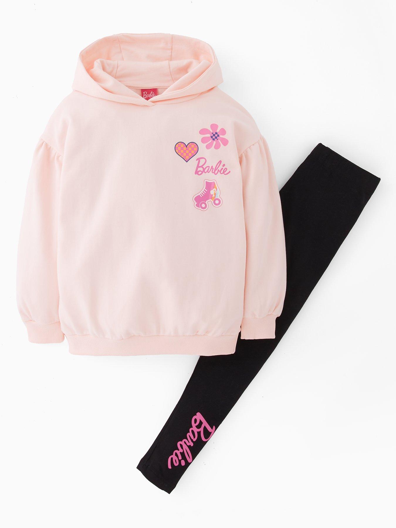 undefined Barbie Hoodie And Leggings Set - Pink