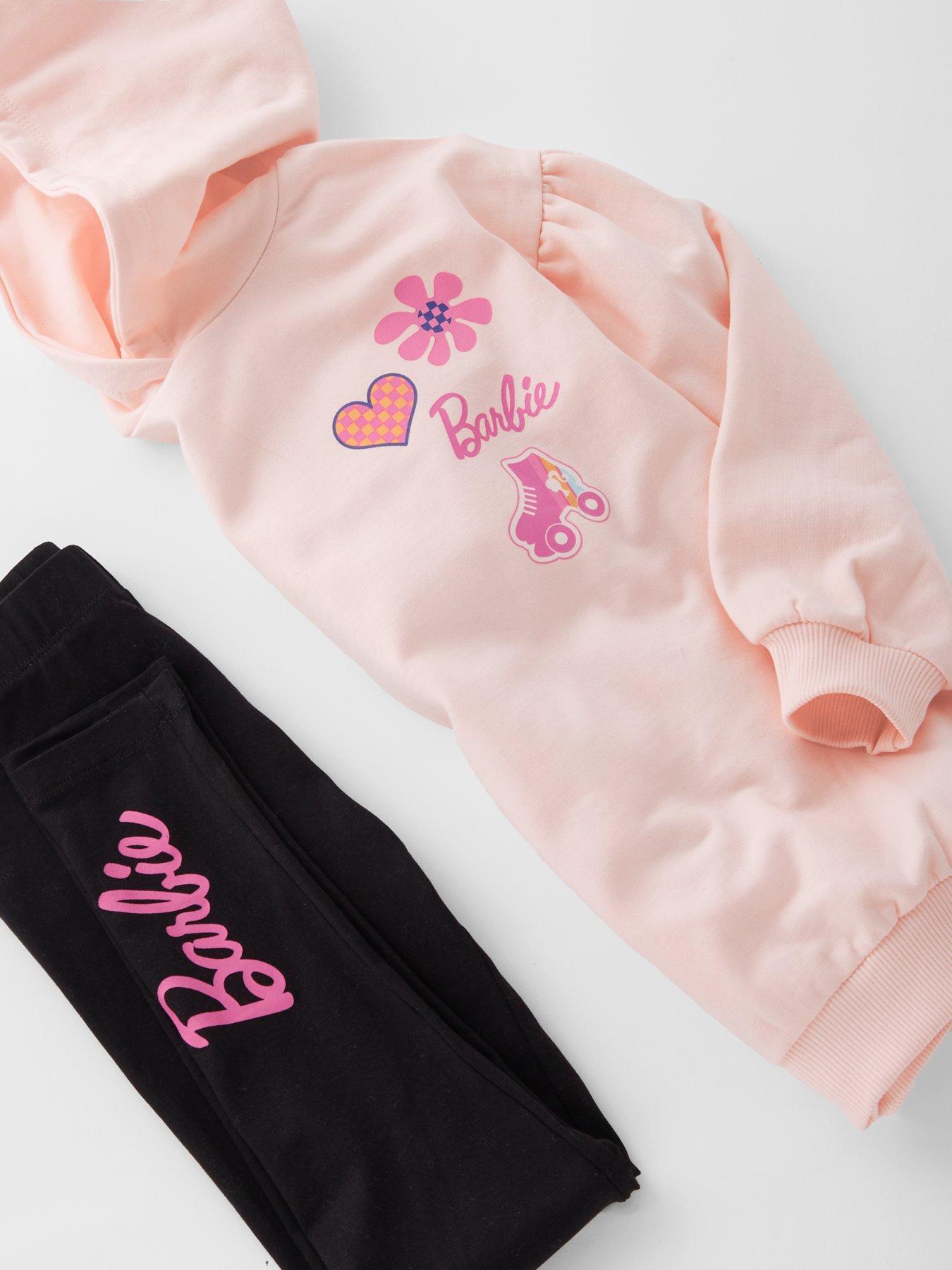  image of barbie-hoodie-and-leggings-set-pink