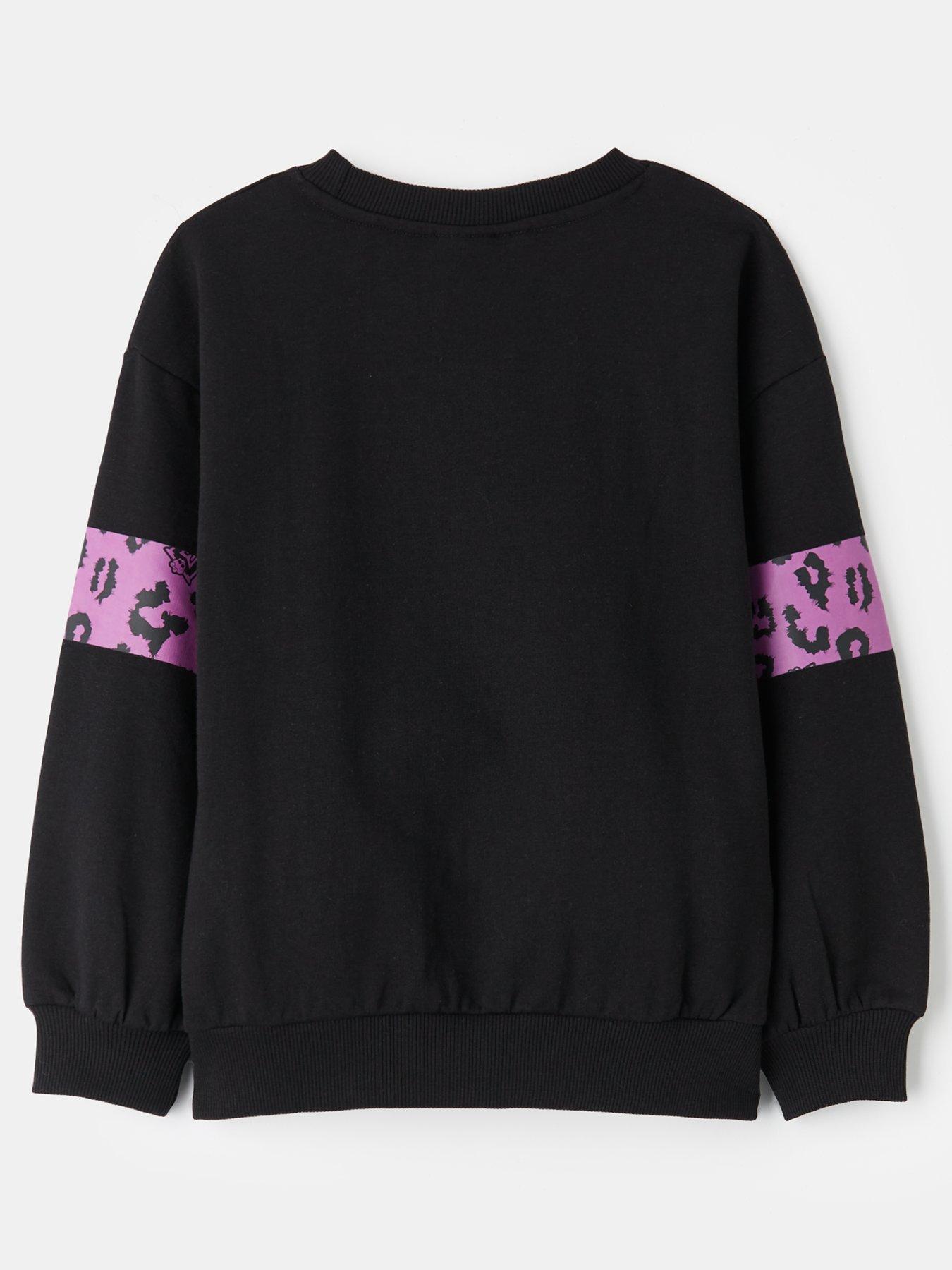 back image of monster-high-sweatshirt-black