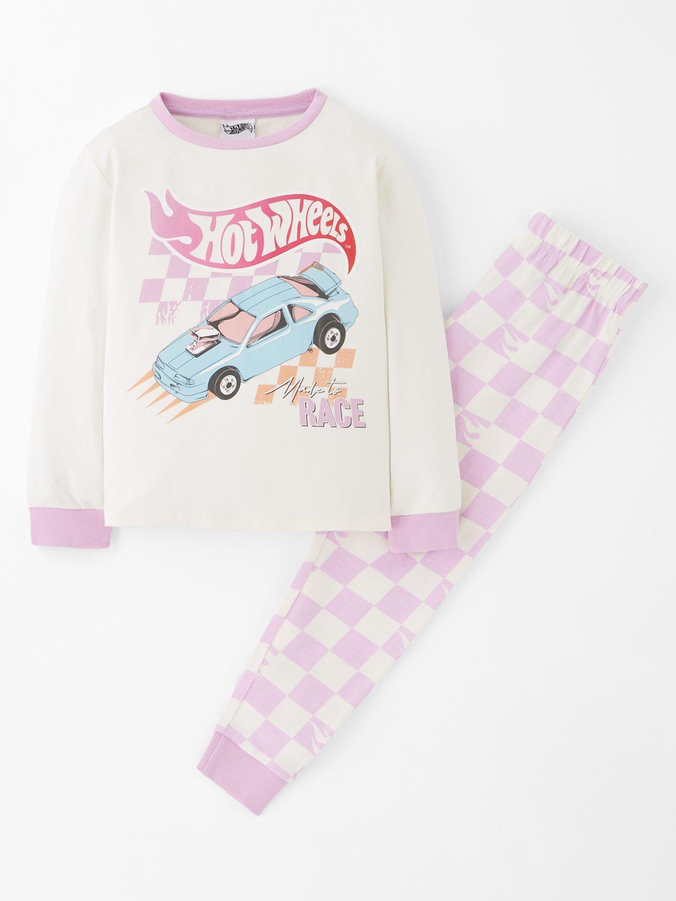 Hot Wheels Girls Long Sleeve Pyjama Set - Purple