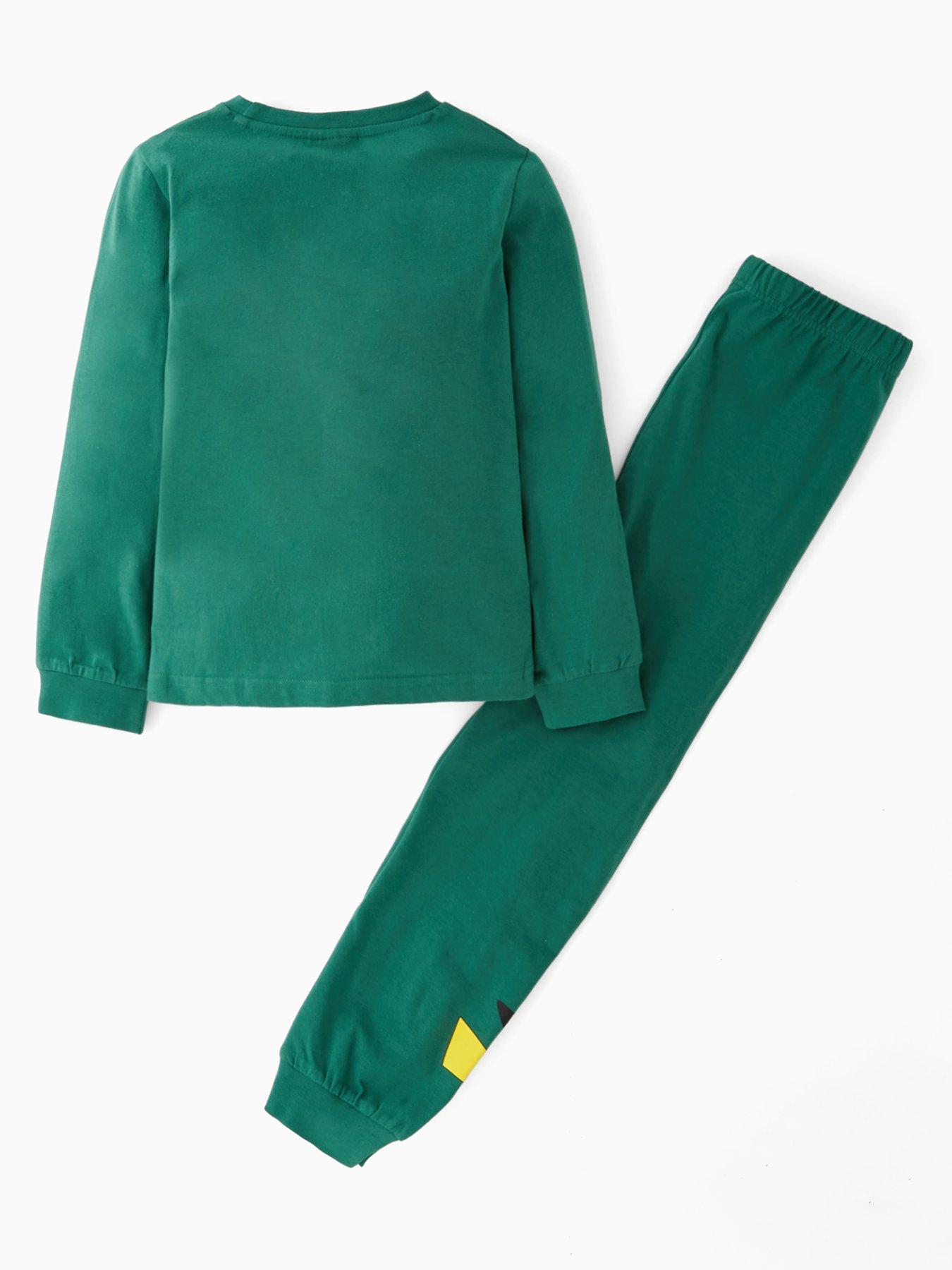 image of pokemon-long-sleeve-christmas-pyjama-set-green
