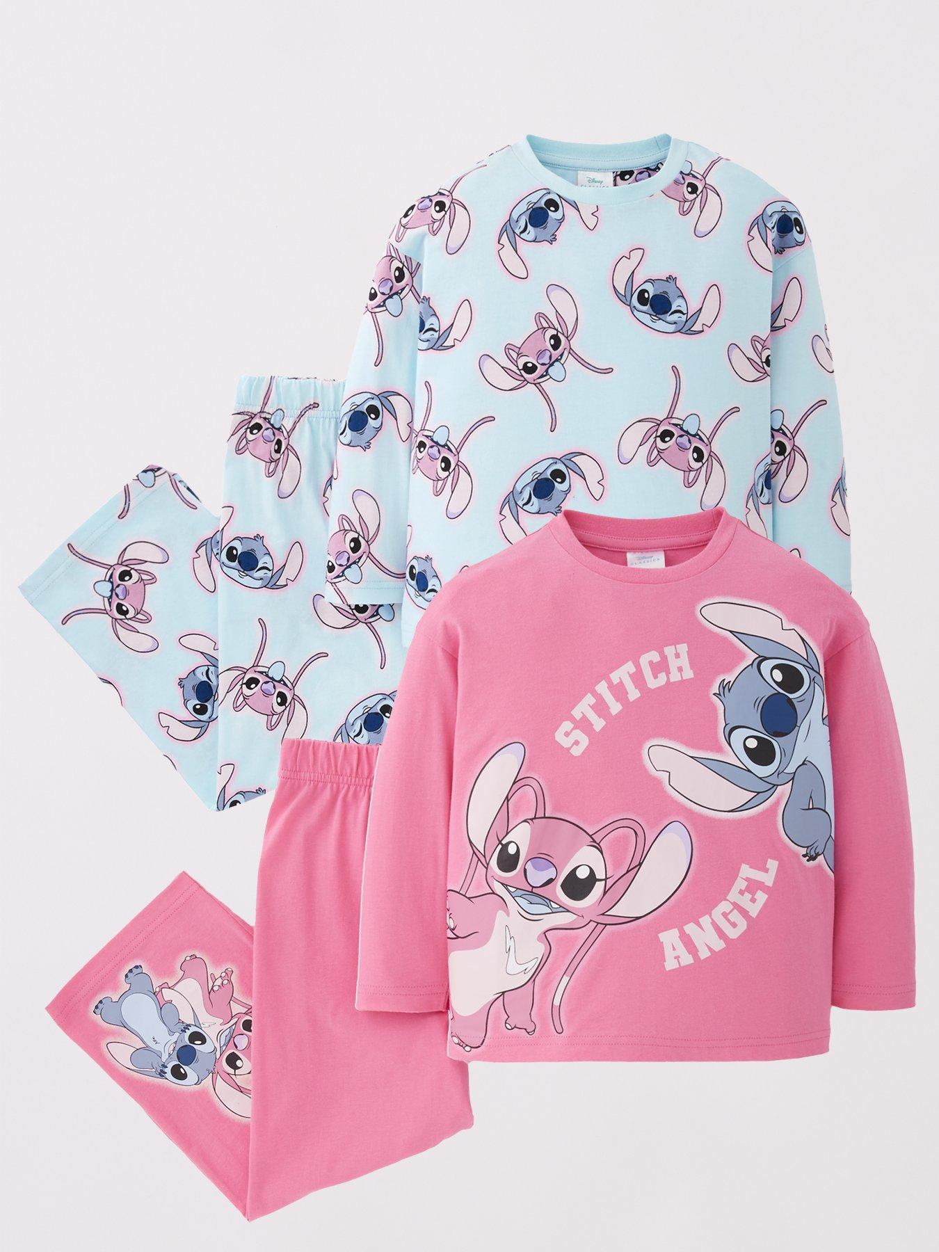 Image 1 of 5 of The Very Collection Disneys Lilo &amp; Stitch 2 Pack Long Sleeve Pyjama Set - Multi