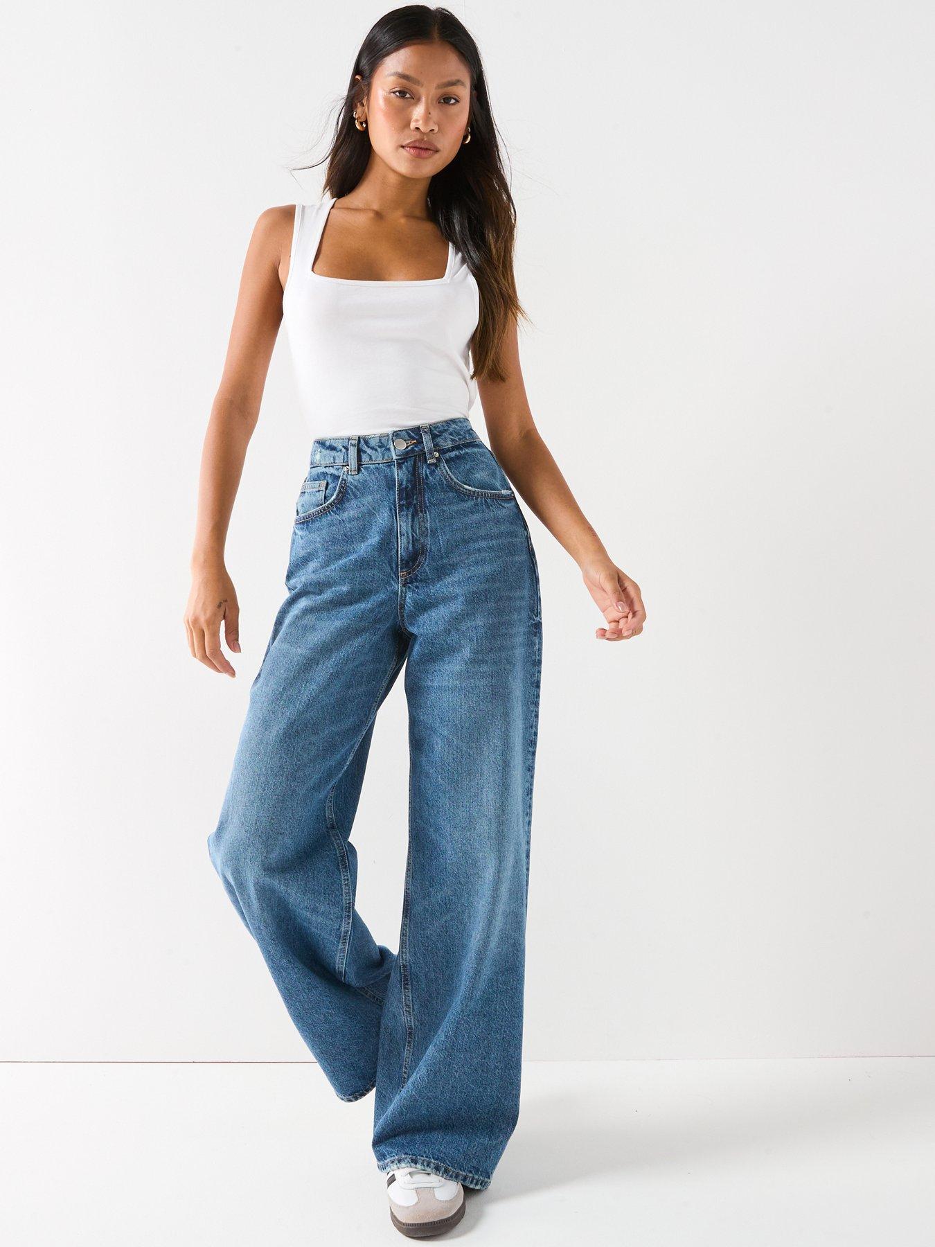  image of the-very-collection-authentic-high-waist-wide-leg-jeans-mid-wash