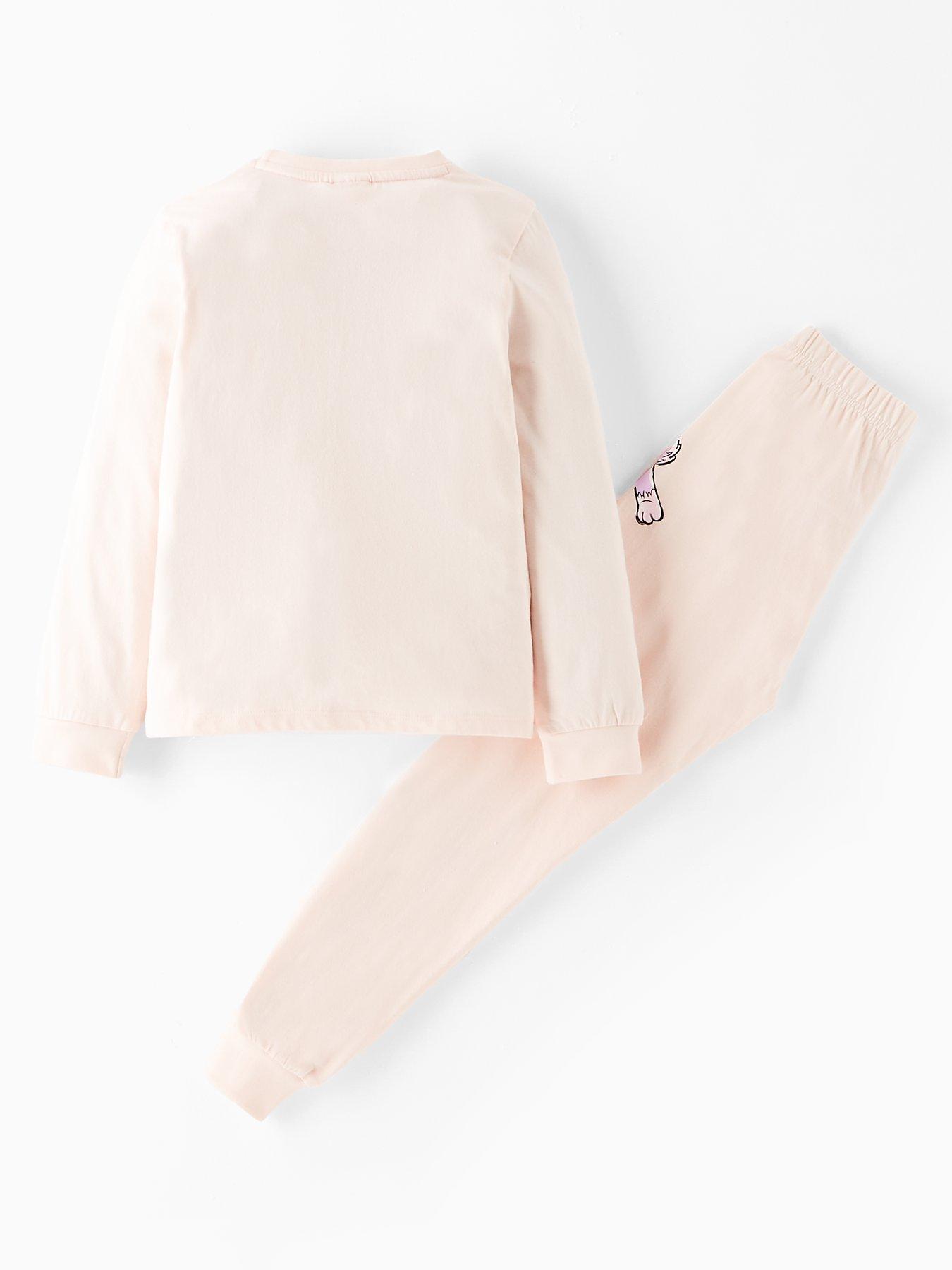 back image of paw-patrol-long-sleeve-pyjama-set-pink