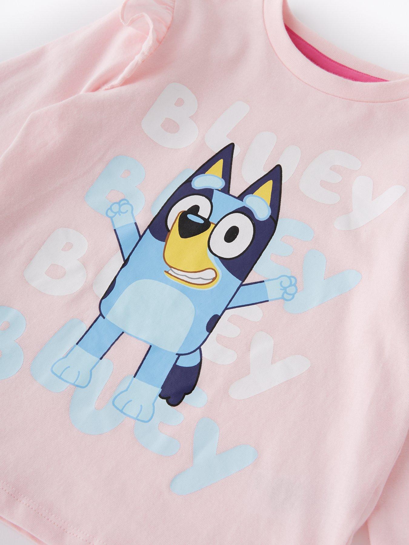  image of bluey-frill-long-sleeve-pyjama-set-pink