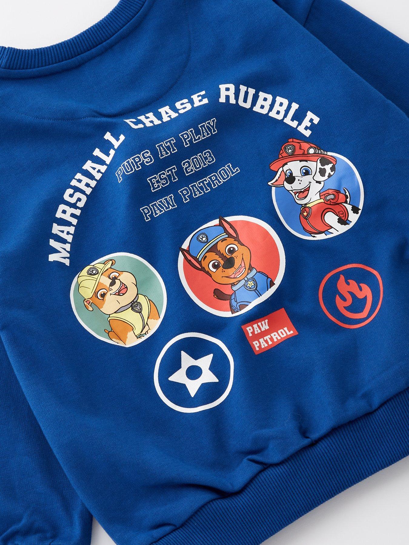  image of paw-patrol-back-print-sweatshirt-navy