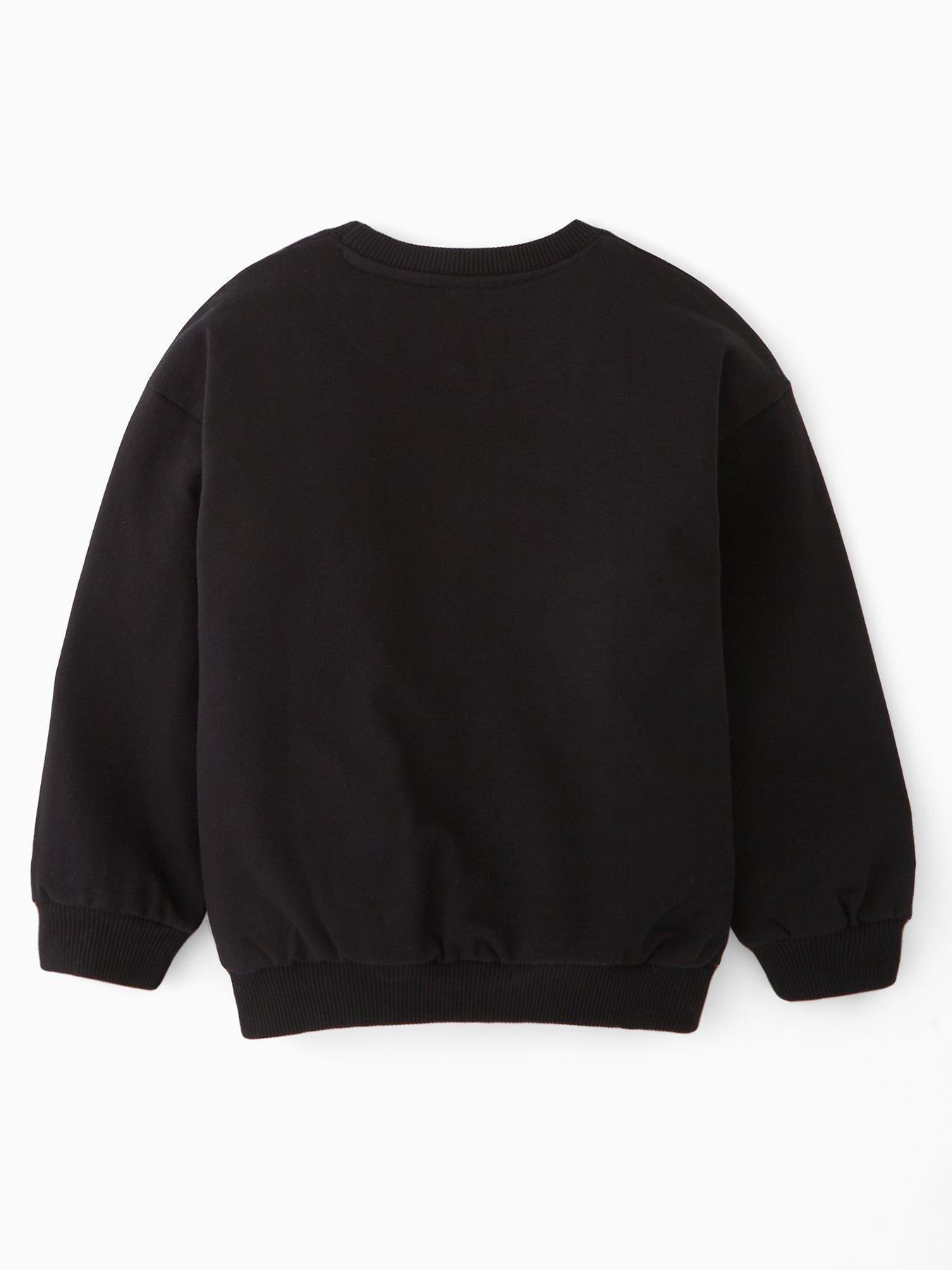 back image of pokemon-sweatshirt-black