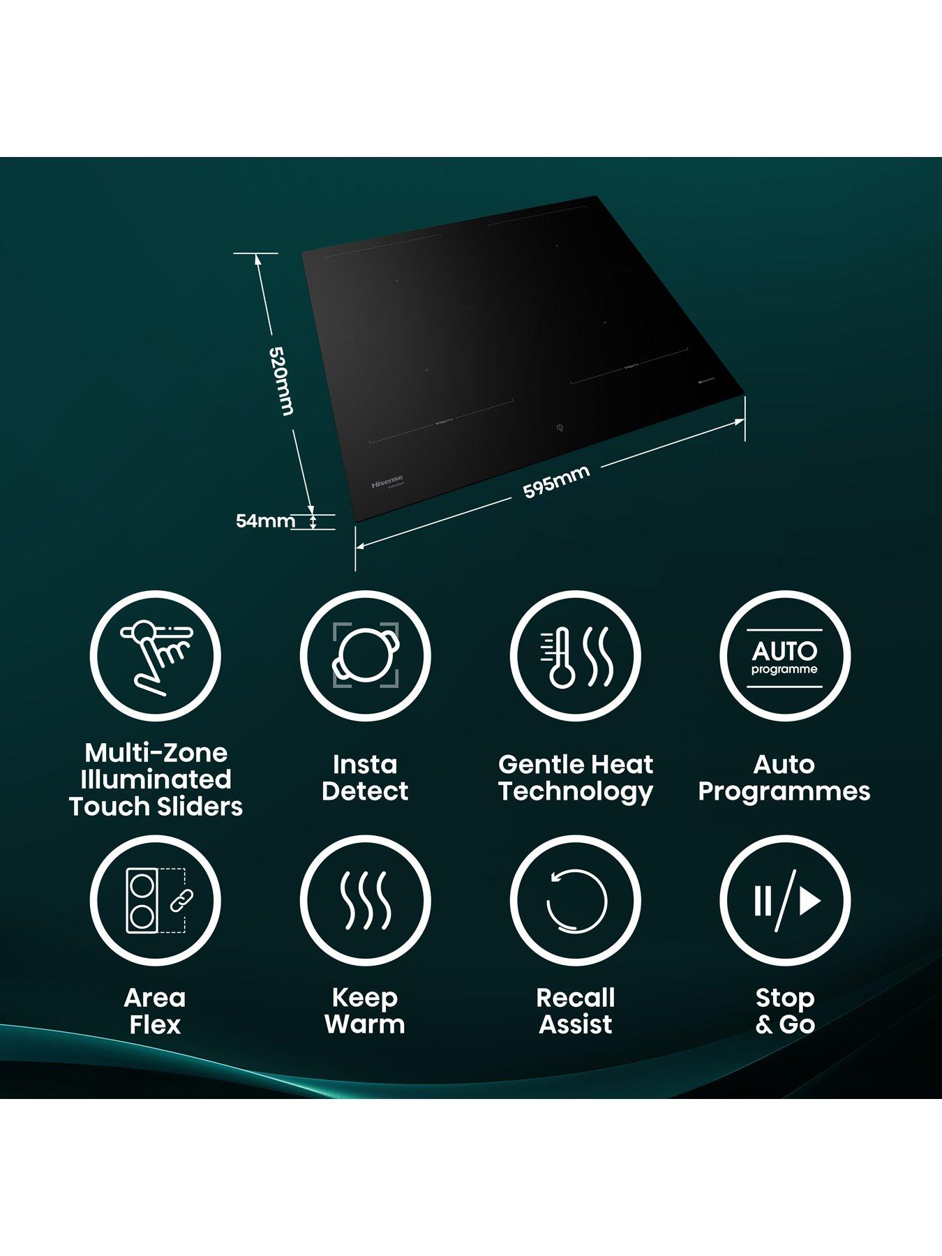 Image 2 of 7 of Hisense Hi8 HI6443BSCWF 60cm Induction Hob with Area Flex - Black