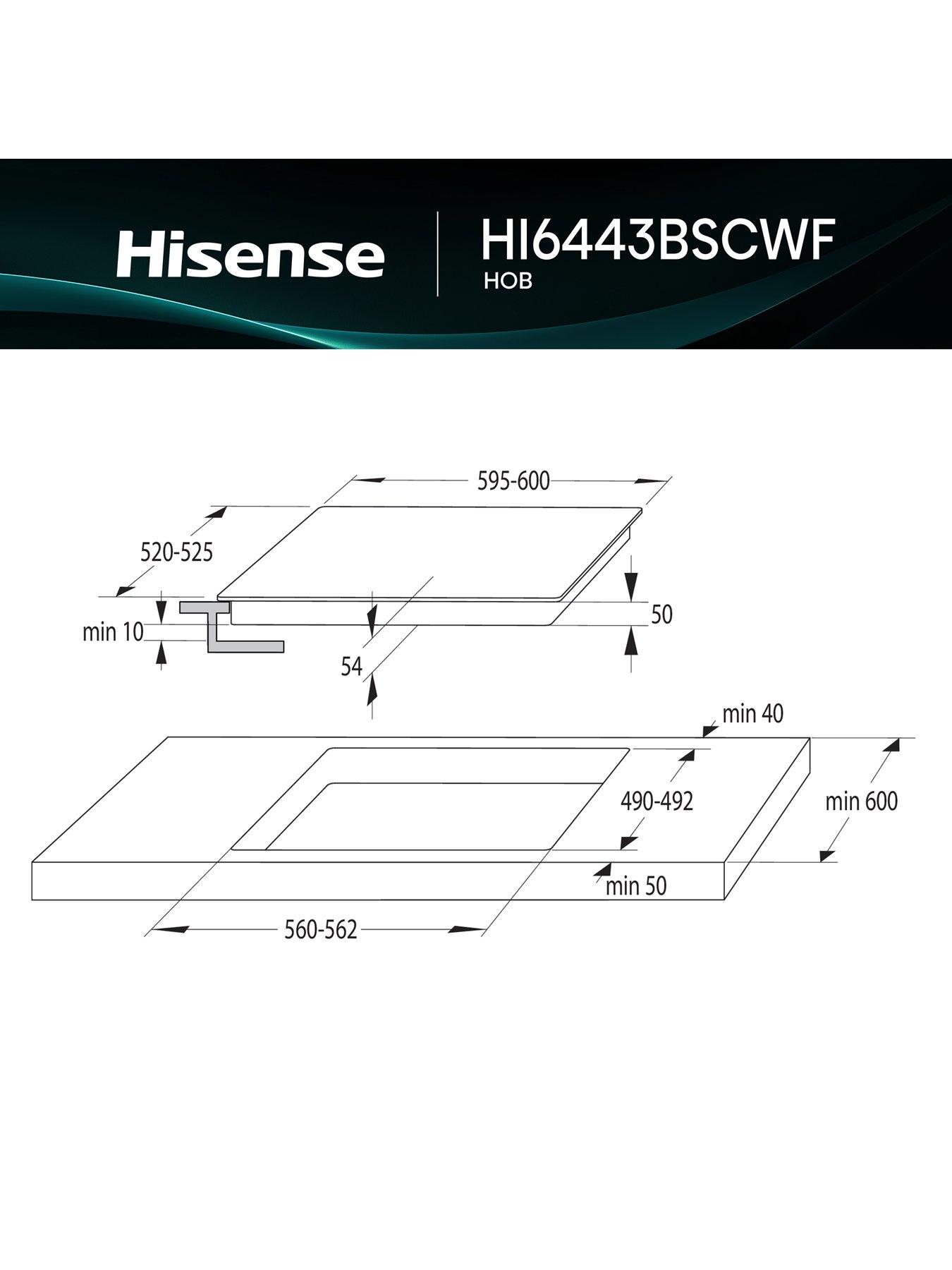 Image 5 of 7 of Hisense Hi8 HI6443BSCWF 60cm Induction Hob with Area Flex - Black