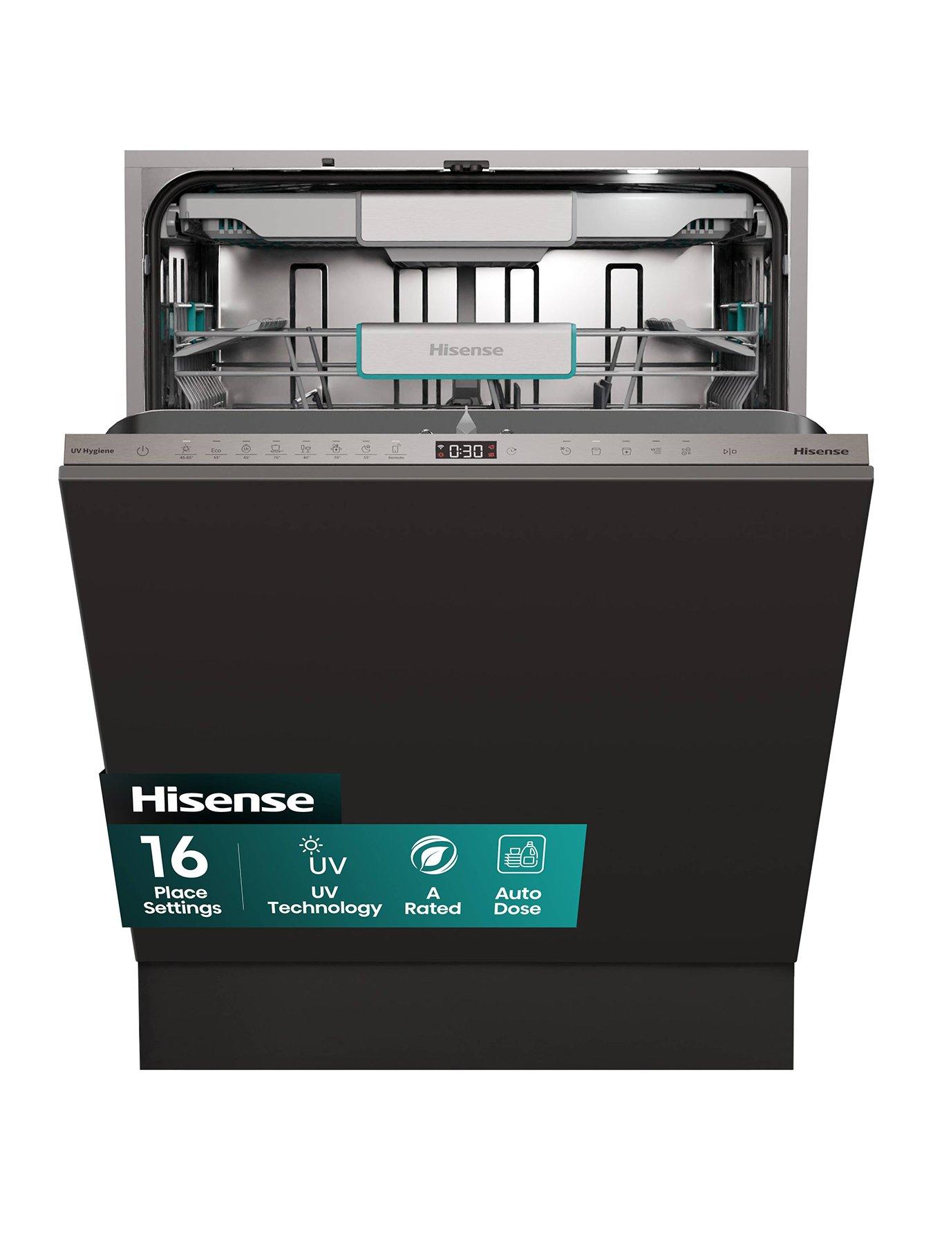Hisense UV Clean HV693A60UVADUK Full-Size Fully Integrated Wi-Fi Enabled 16-Place Dishwasher
