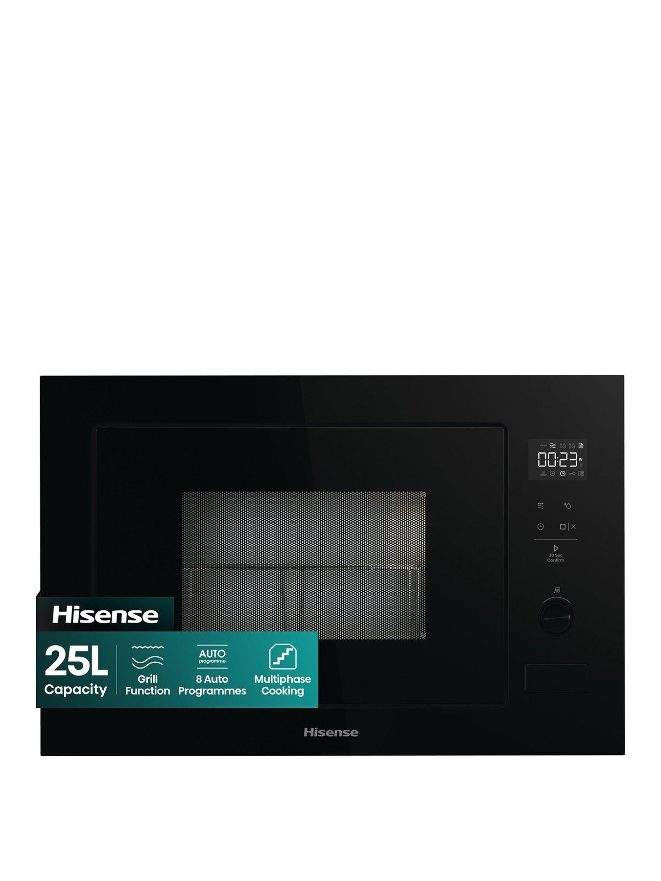 Hisense BIM325G52BGUK 25L Built In Microwave with Grill - Black