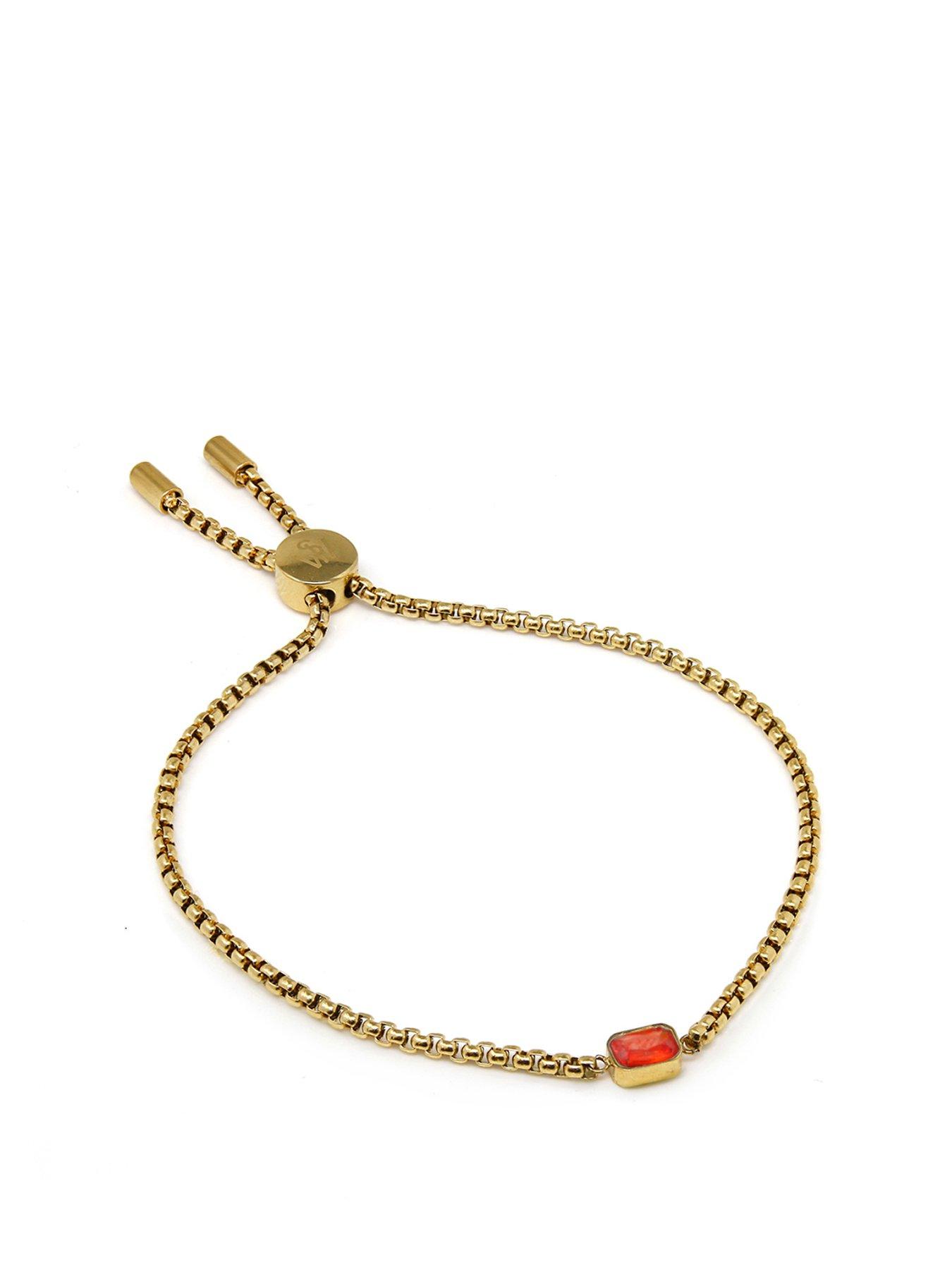 Image 1 of 1 of Say It With Children's Birthstone Bracelet - Yellow Gold January-December