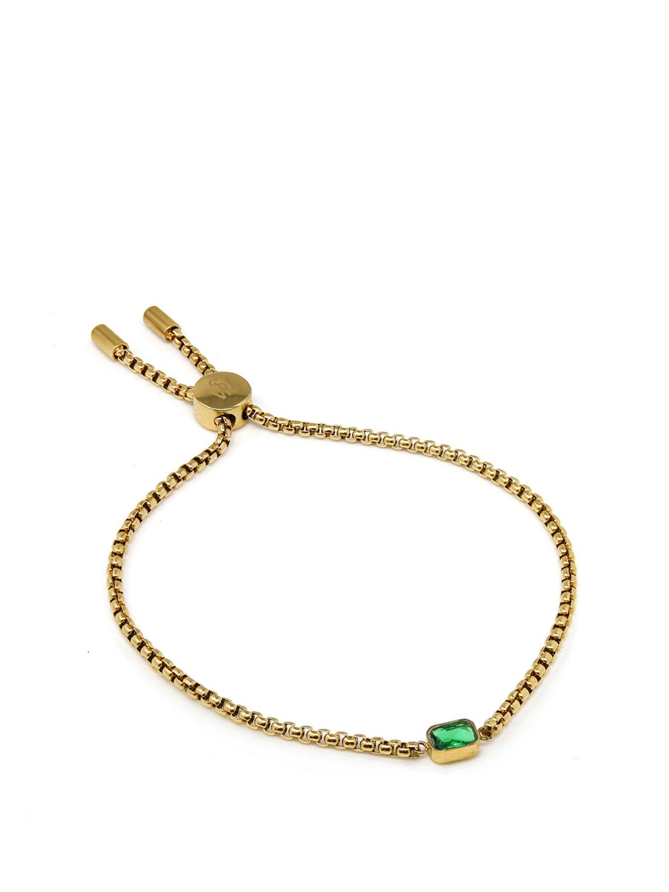 Say It With Children's Birthstone Bracelet - Yellow Gold January-December