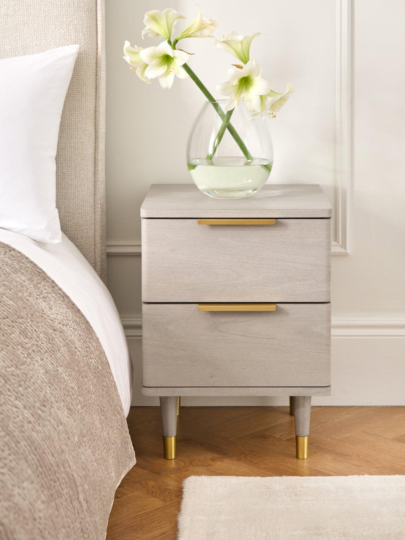 Very Home Enna 2 Drawer Bedside Chest New