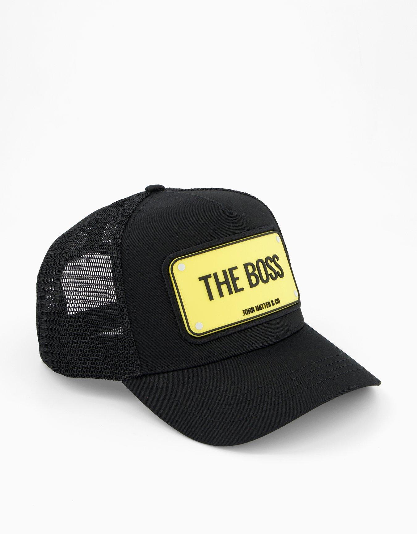  image of john-hatter-co-rubber-the-boss-cap-black