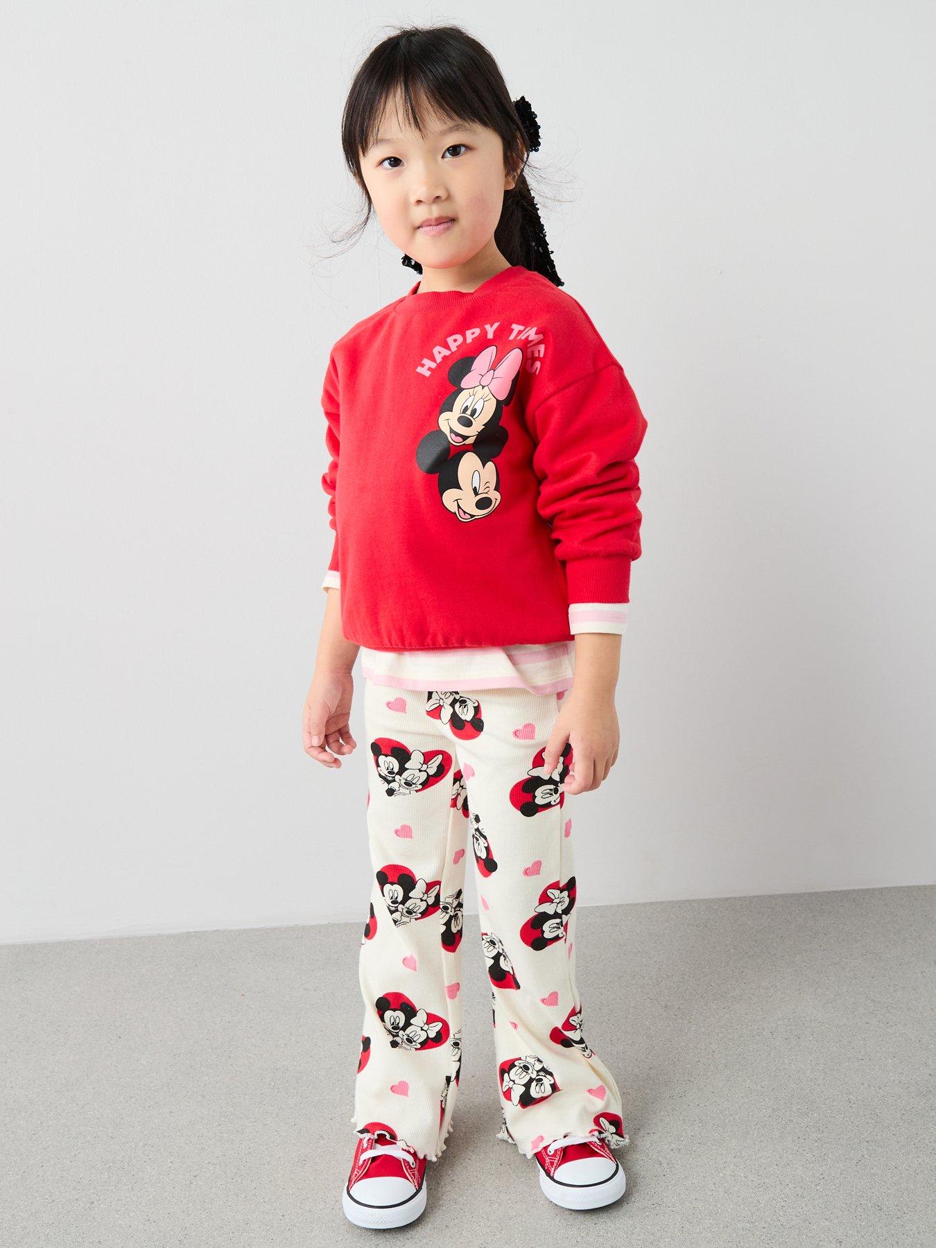  image of minnie-mouse-disney-print-legging-set-bright-red