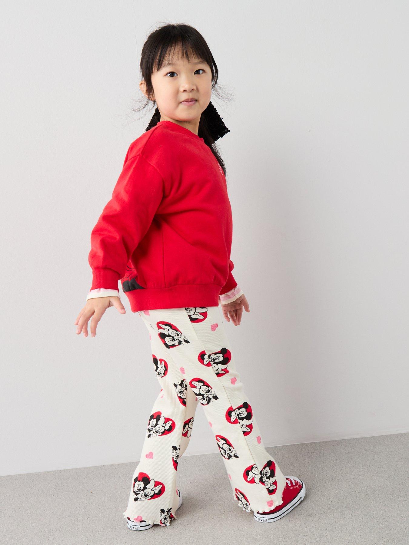  image of minnie-mouse-disney-print-legging-set-bright-red