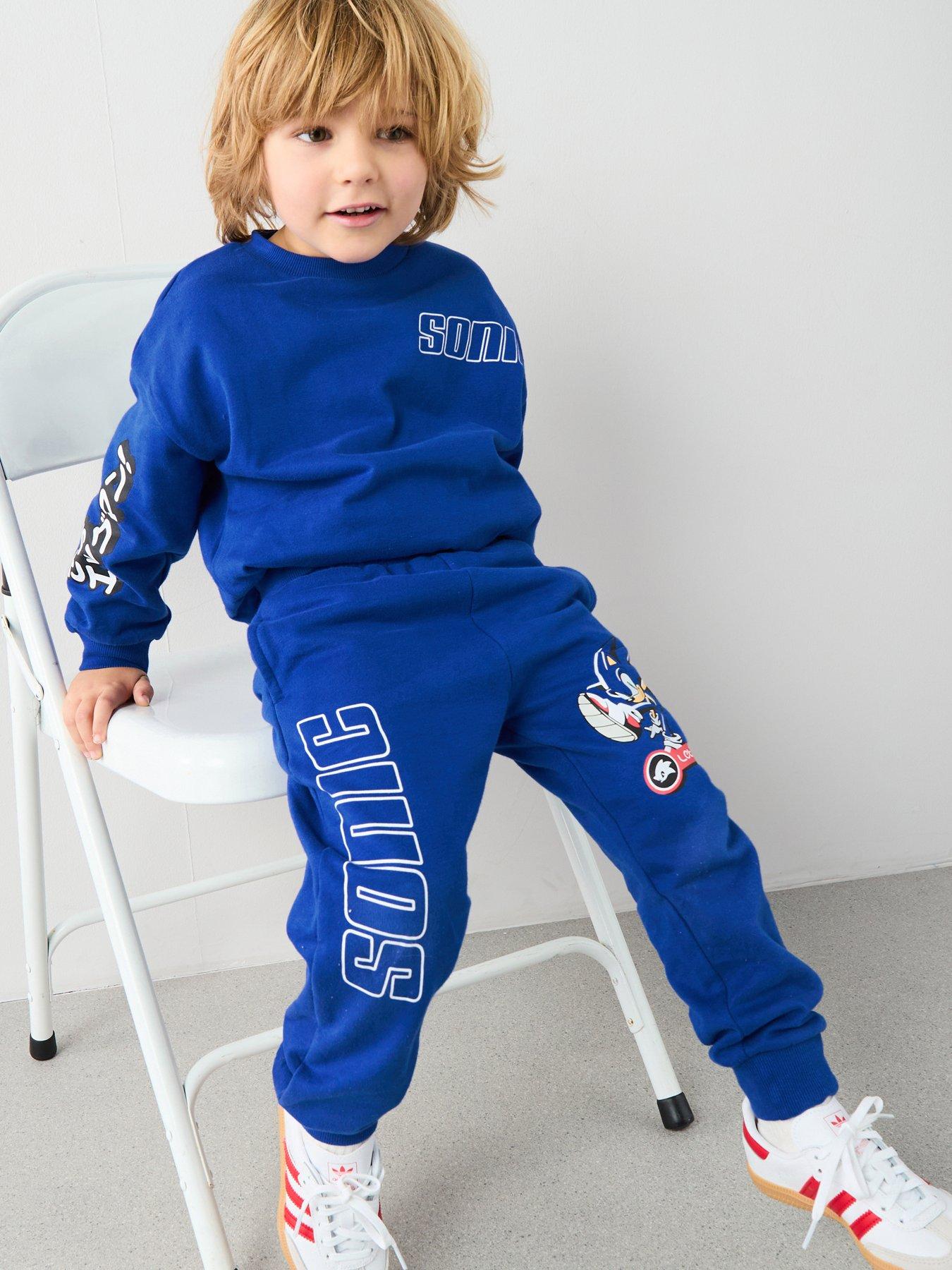 Image 3 of 5 of Sonic the Hedgehog Sonic Back Print Jogger Set - Blue