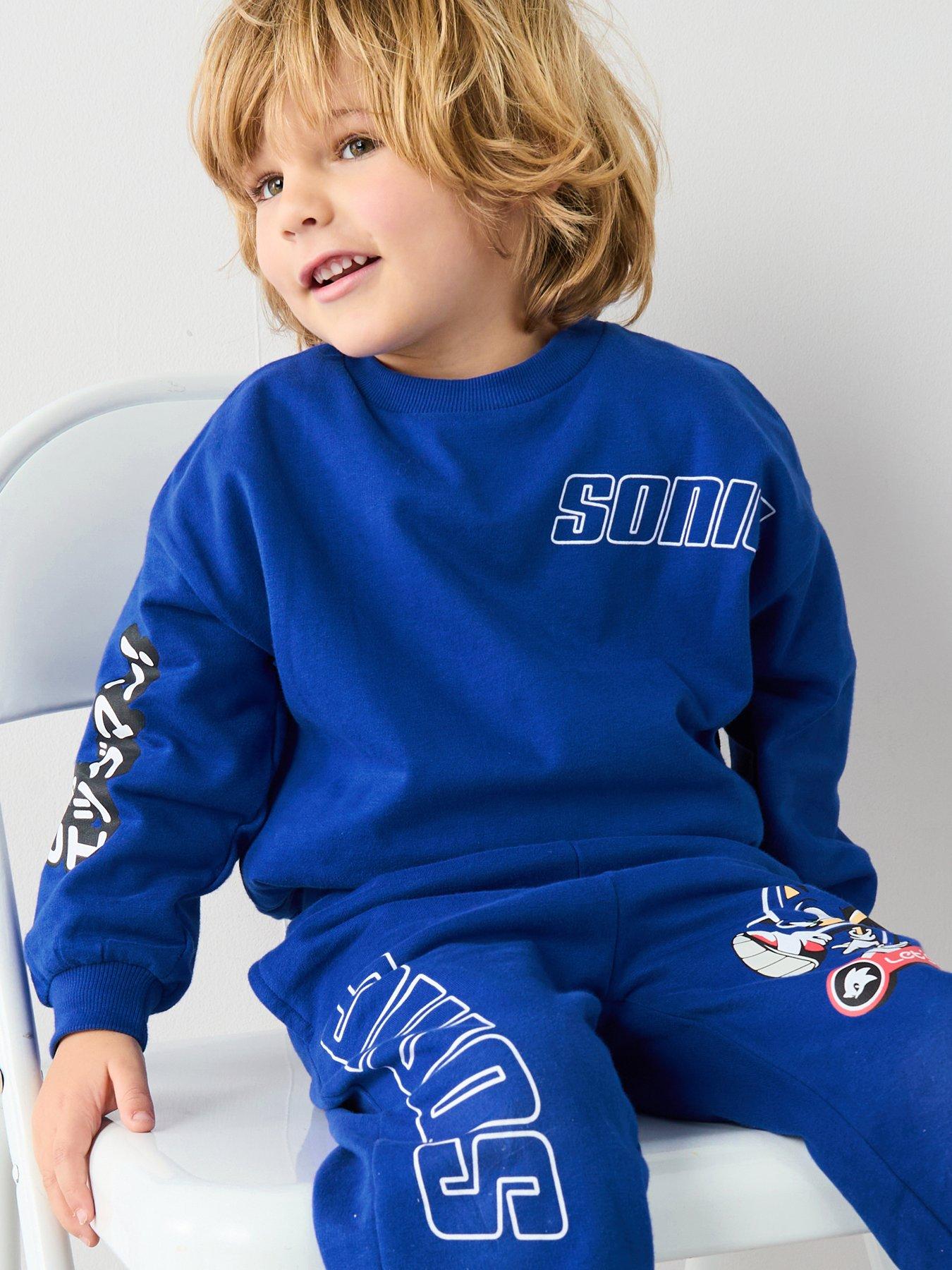 Image 4 of 5 of Sonic the Hedgehog Sonic Back Print Jogger Set - Blue