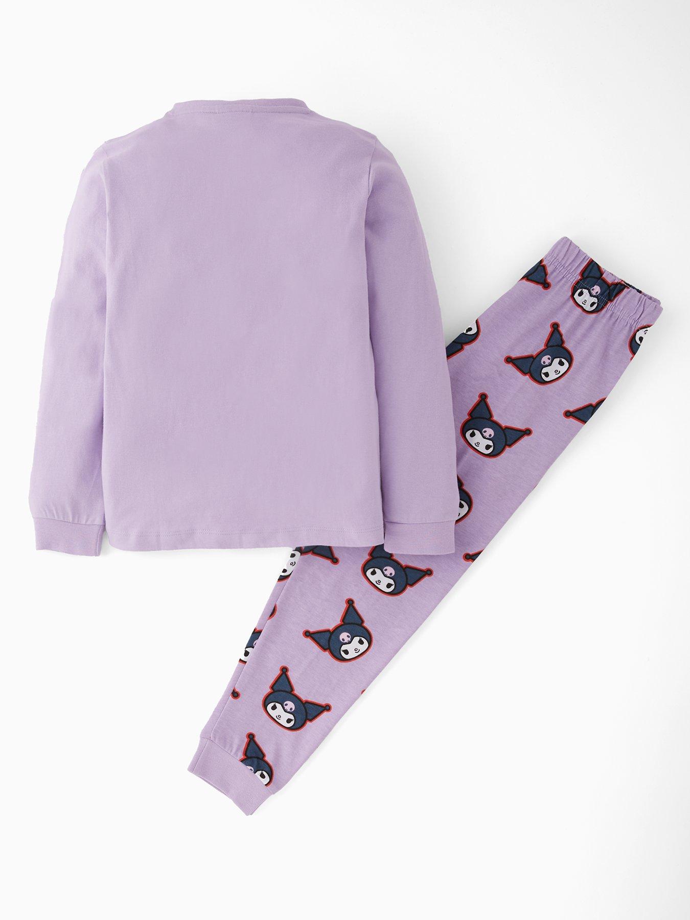 back image of hello-kitty-kuromi-pyjamas-purple