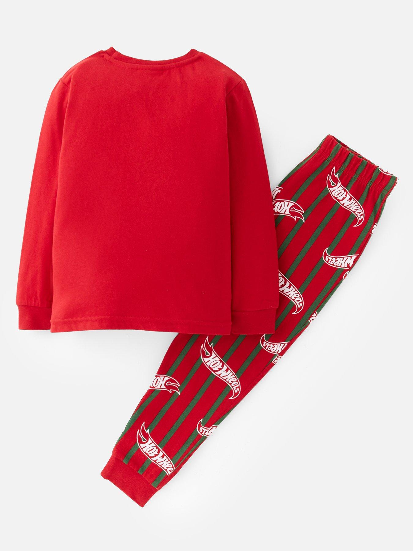  image of hot-wheels-festive-christmas-pyjamas-red