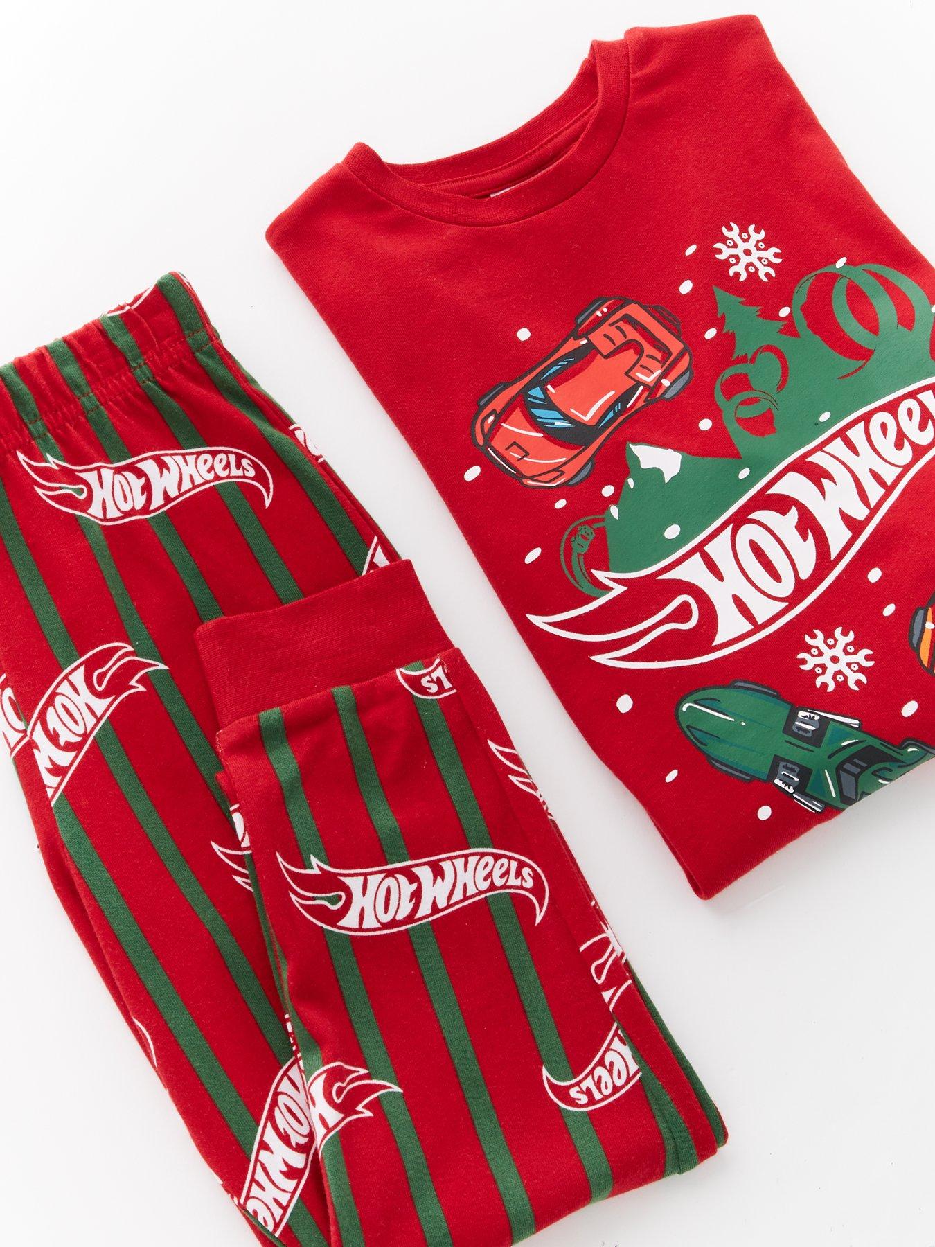  image of hot-wheels-festive-christmas-pyjamas-red