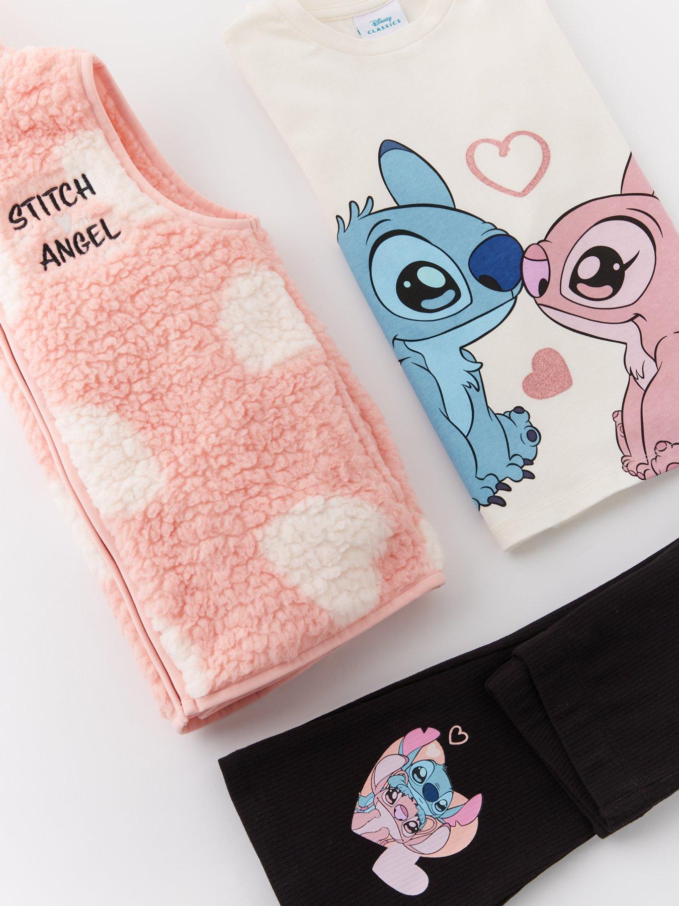  image of disney-lilo-stitch-stitch-and-angel-3-piece-gilet-set-pink