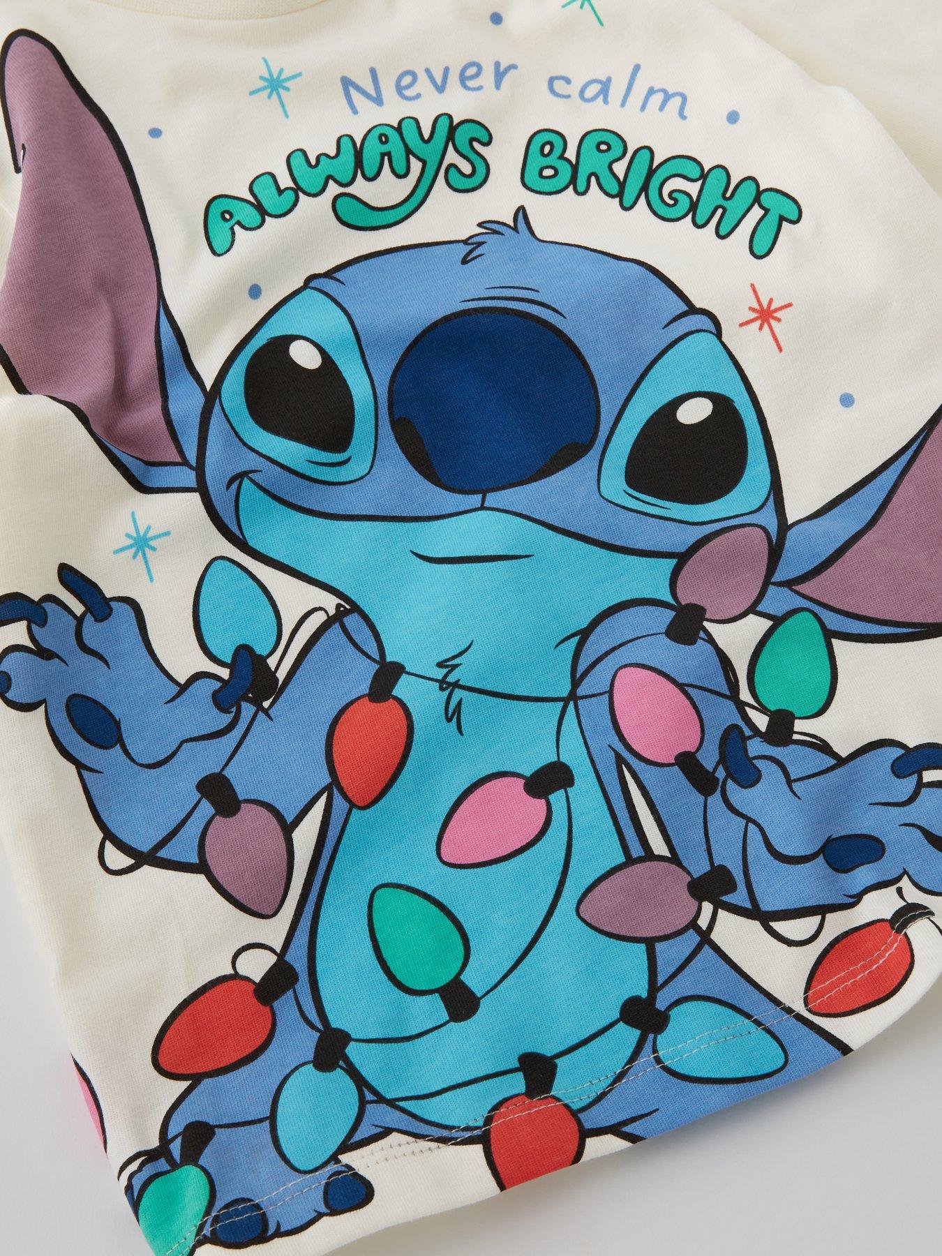  image of disney-lilo-stitch-disney-lilo-amp-stitch-christmas-pyjamas-cream