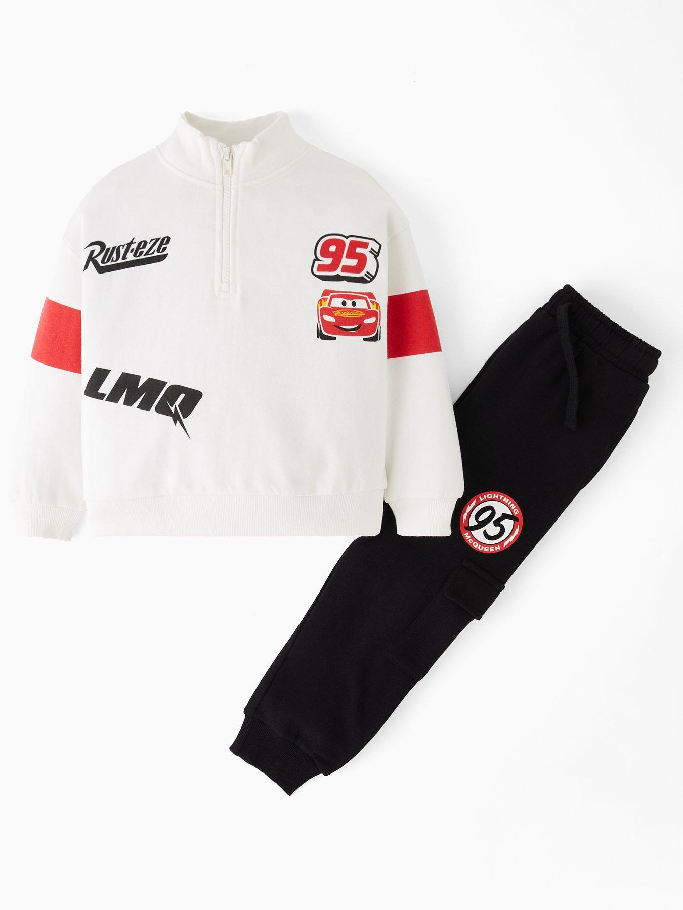 The Very Collection Lightning McQueen Half Zip Sweat Set - Cream