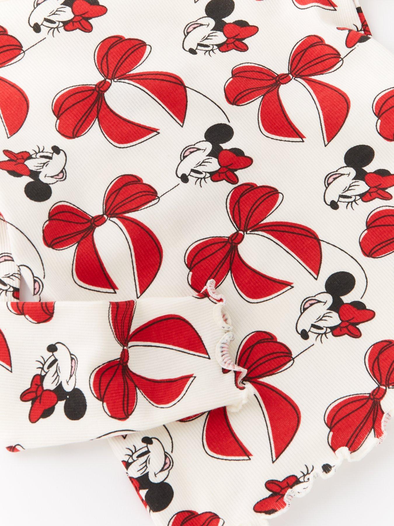  image of minnie-mouse-rib-bow-pyjamas-cream