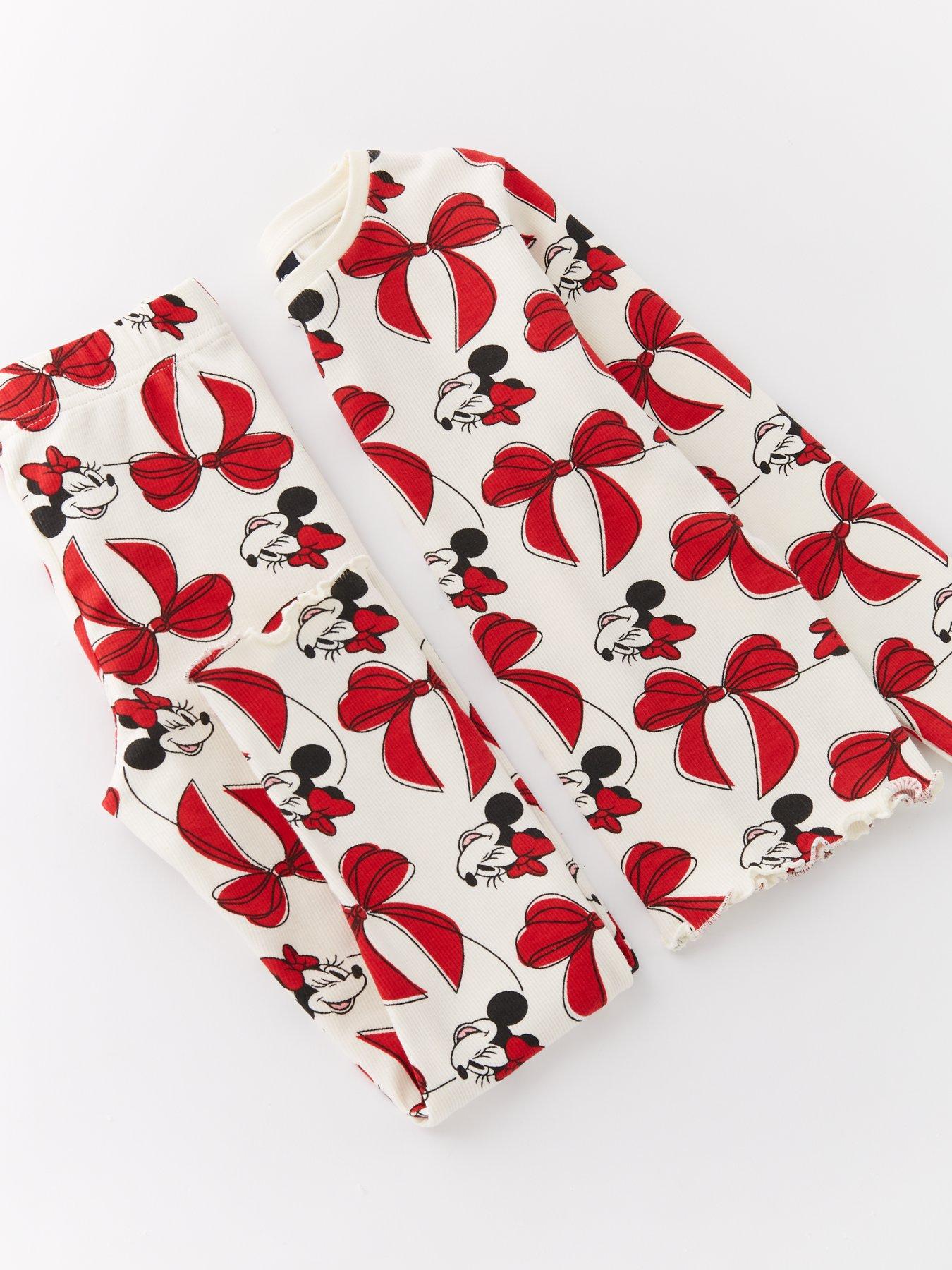  image of minnie-mouse-rib-bow-pyjamas-cream